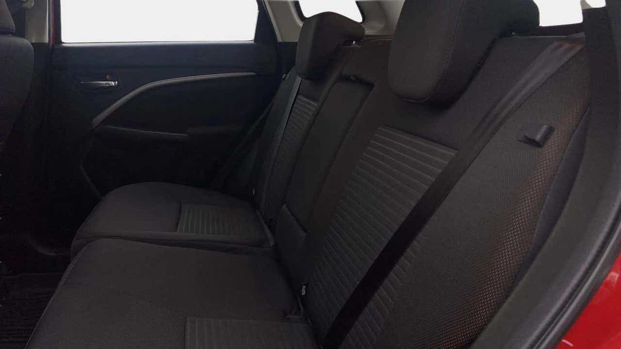Rear seat view of a Maruti Suzuki Brezza