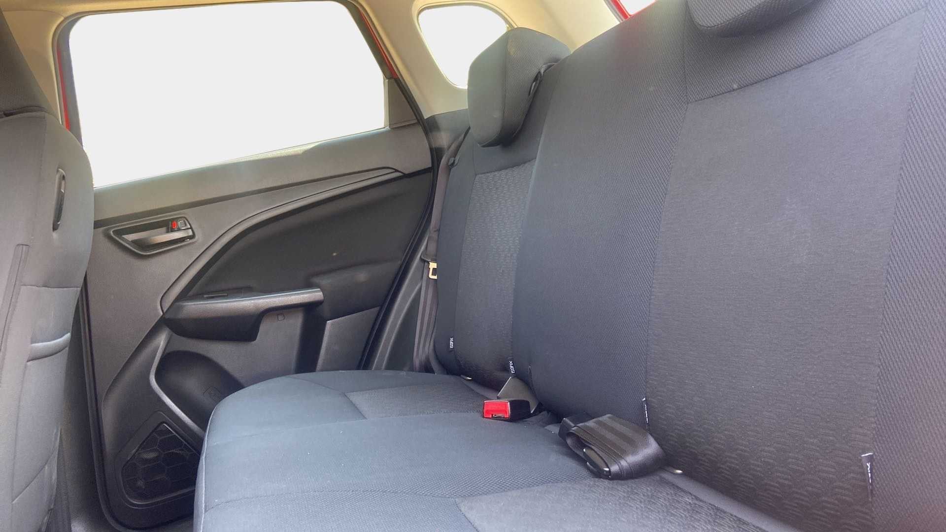 Rear seat and door view of a Maruti Suzuki Brezza