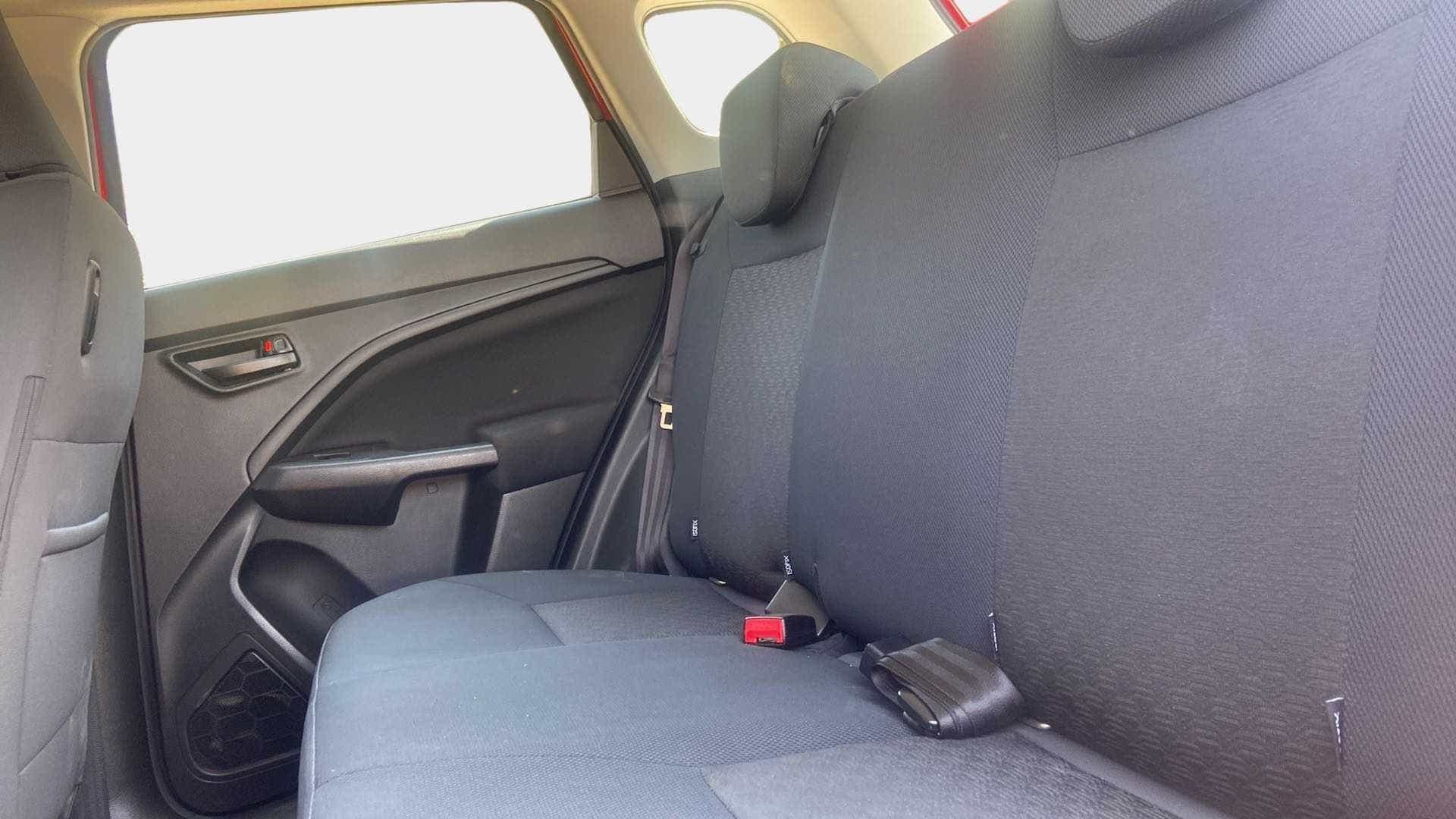 Rear seat and door view of a Maruti Suzuki Brezza