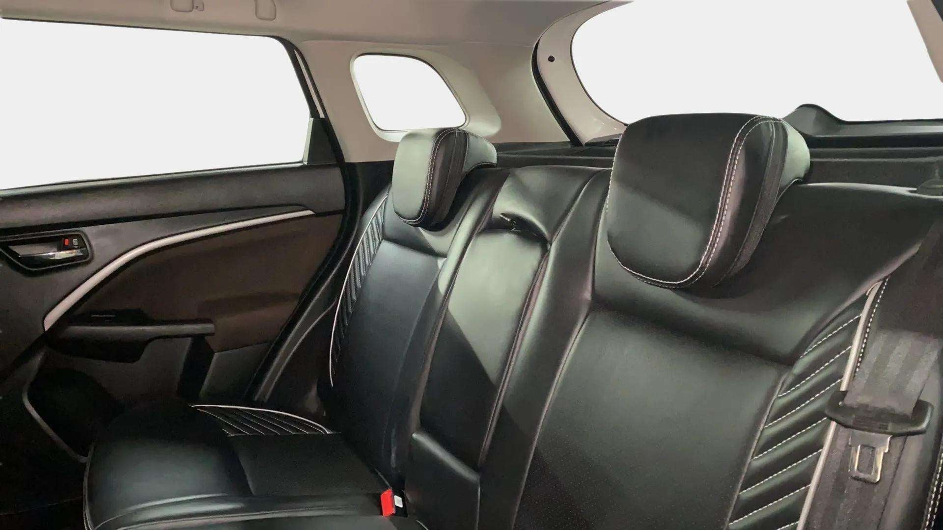 Rear seat view of a Maruti Suzuki Brezza
