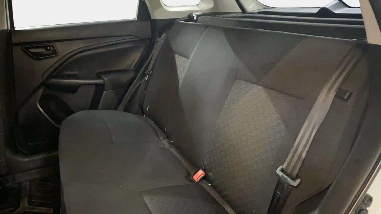 Rear seat view of a Maruti Suzuki Brezza