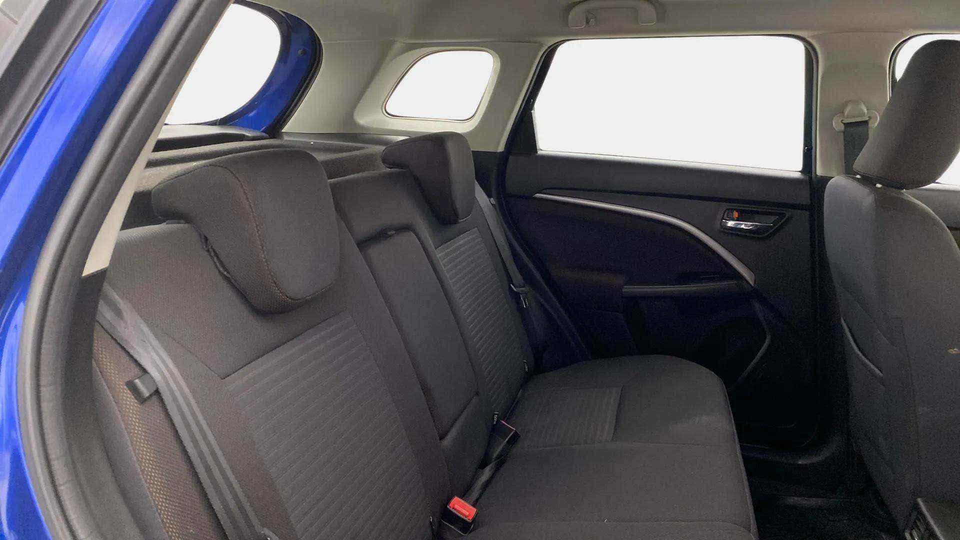 Rear seat view of a Maruti Suzuki Brezza