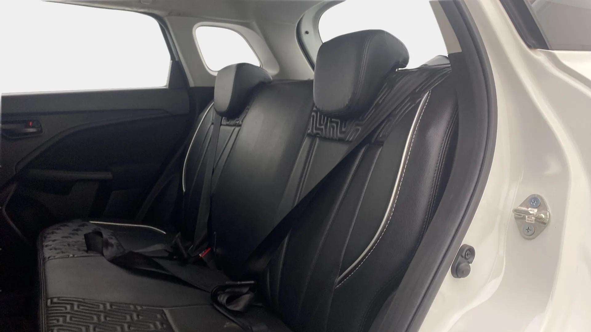 Rear seat view of a Maruti Suzuki Brezza
