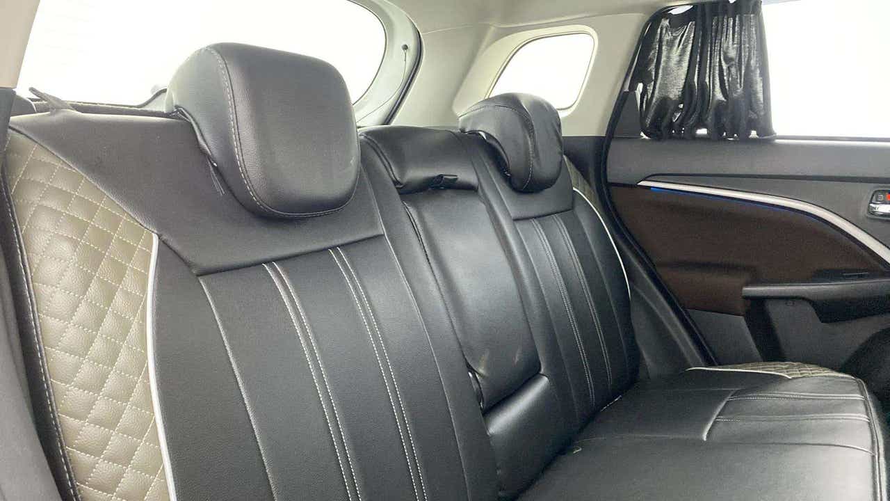 Rear seat and door panel of a Maruti Suzuki Brezza
