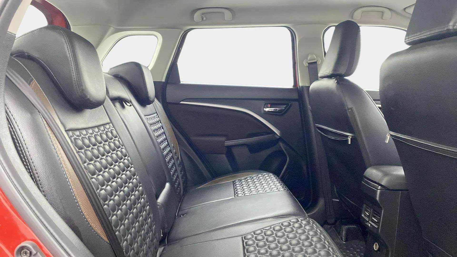 Rear seat and interior view of a Maruti Suzuki Brezza