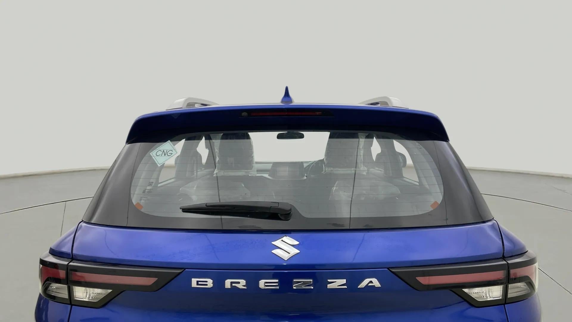 Rear view of a Maruti Suzuki Brezza