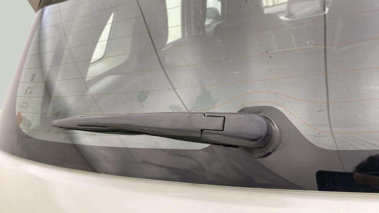 Rear windshield wiper view of a Maruti Suzuki Brezza