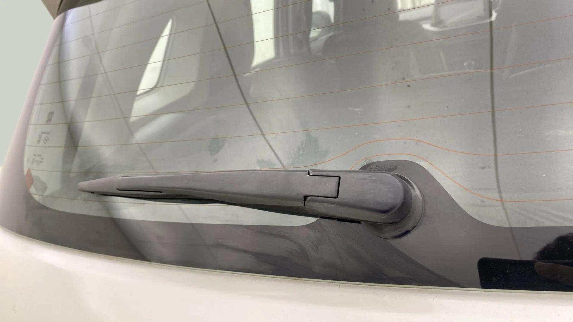 Rear windshield wiper view of a Maruti Suzuki Brezza