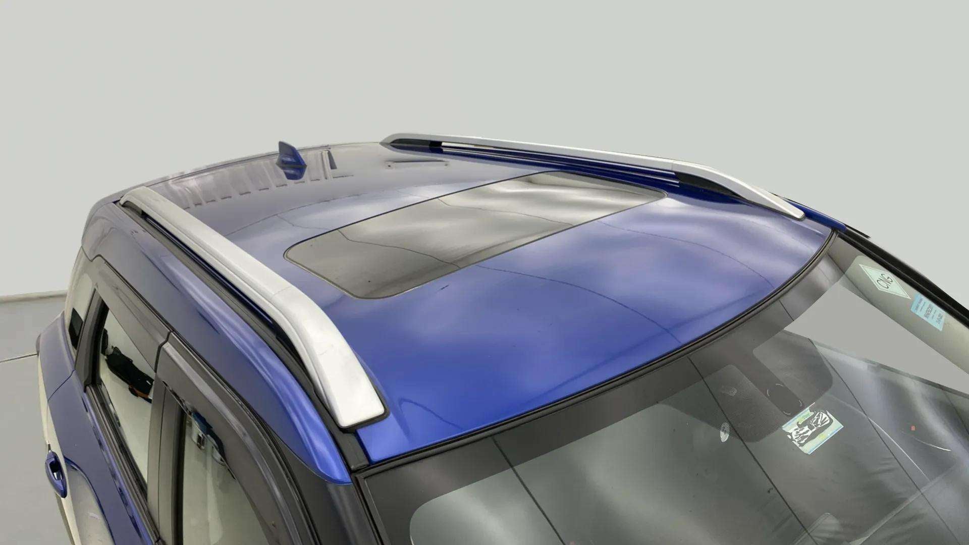 Sunroof and roof rails view of a Maruti Suzuki Brezza