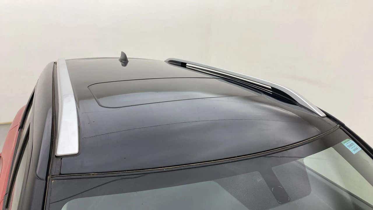 Sunroof and roof rails view of a Maruti Suzuki Brezza