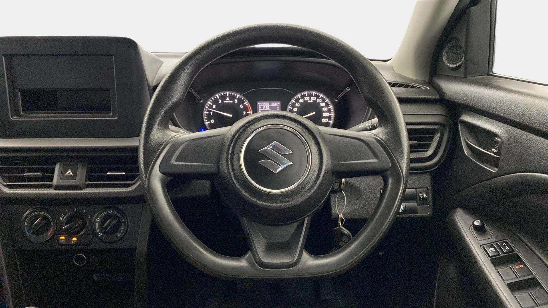 Interior dashboard view of a Maruti Suzuki Brezza