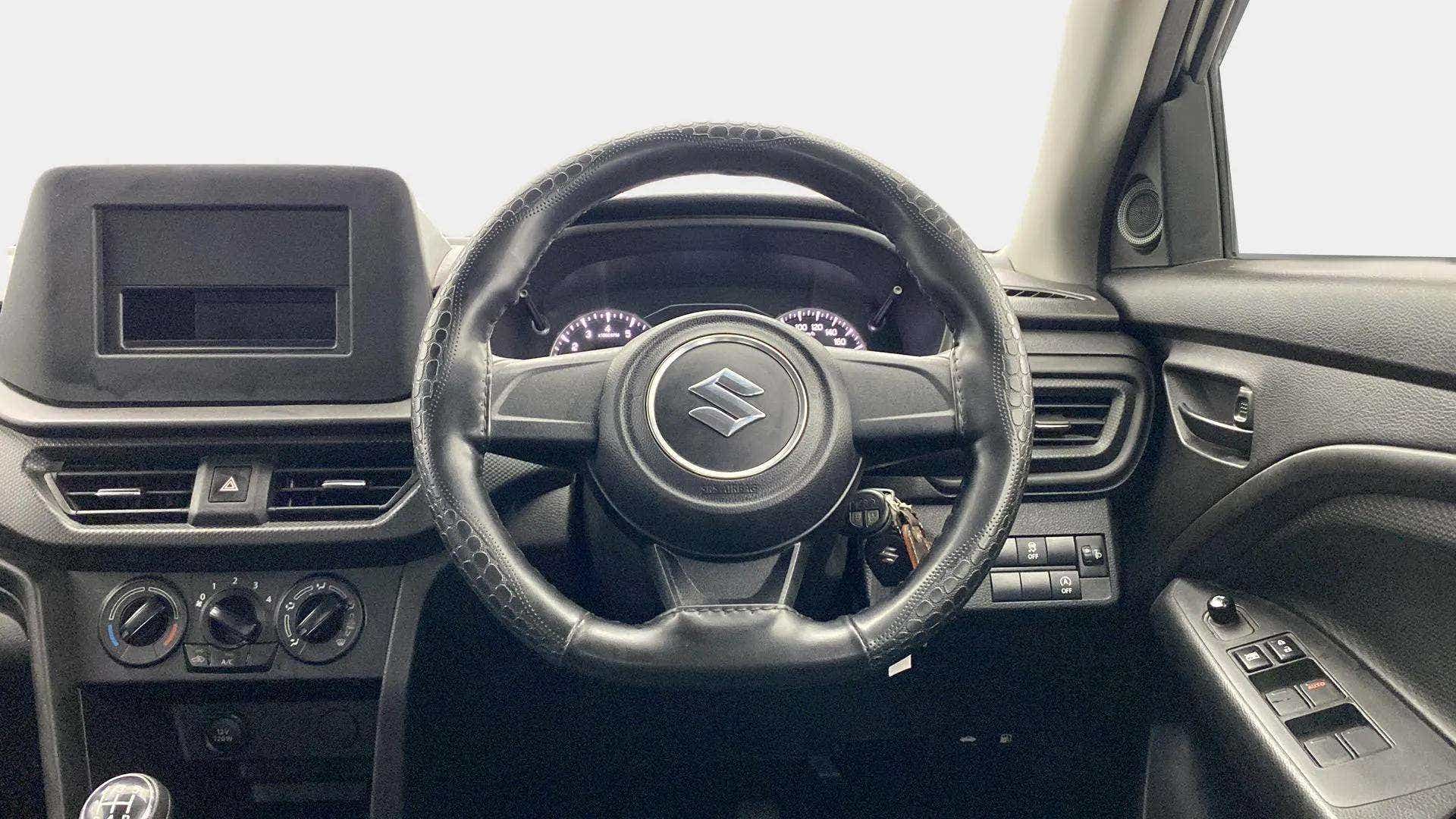 Interior dashboard view of a Maruti Suzuki Brezza