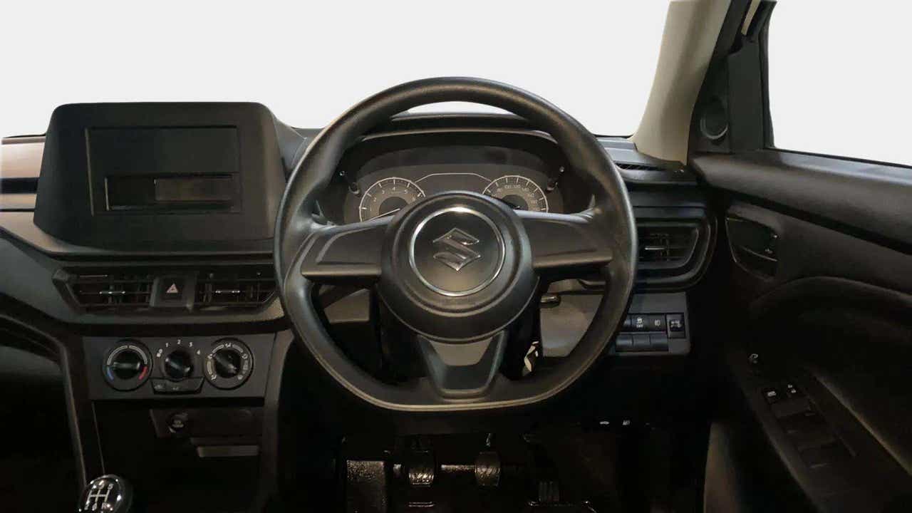 Interior dashboard view of a Maruti Suzuki Brezza