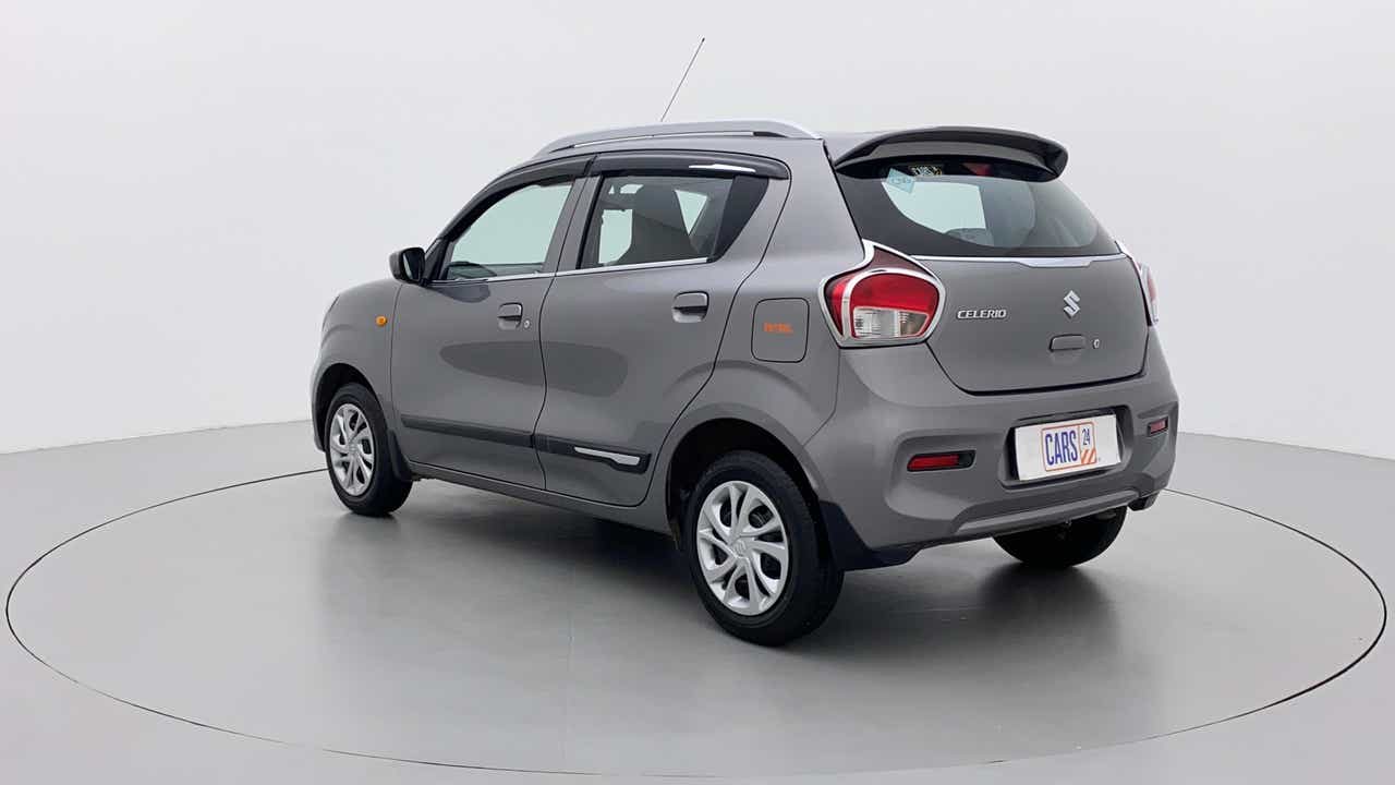 Rear three-quarter view of a Maruti Suzuki Celerio