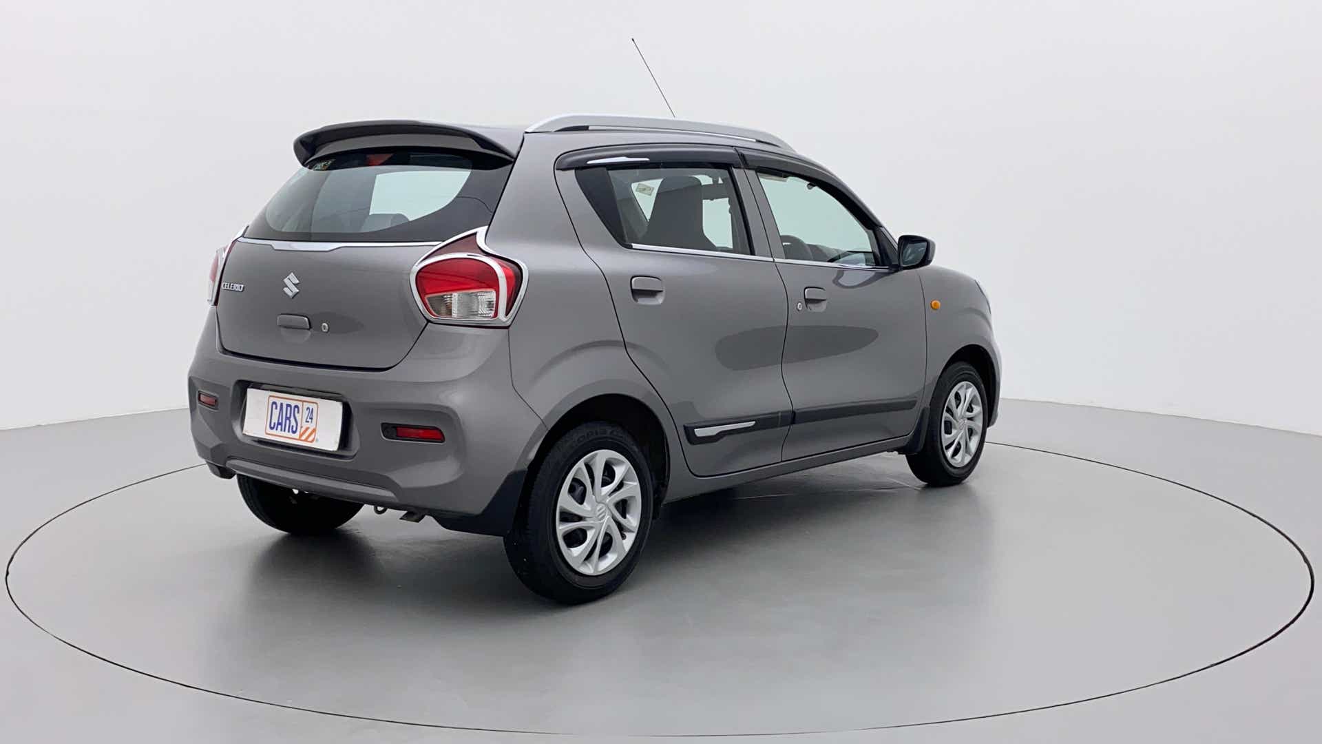 Rear three-quarter view of a Maruti Suzuki Celerio