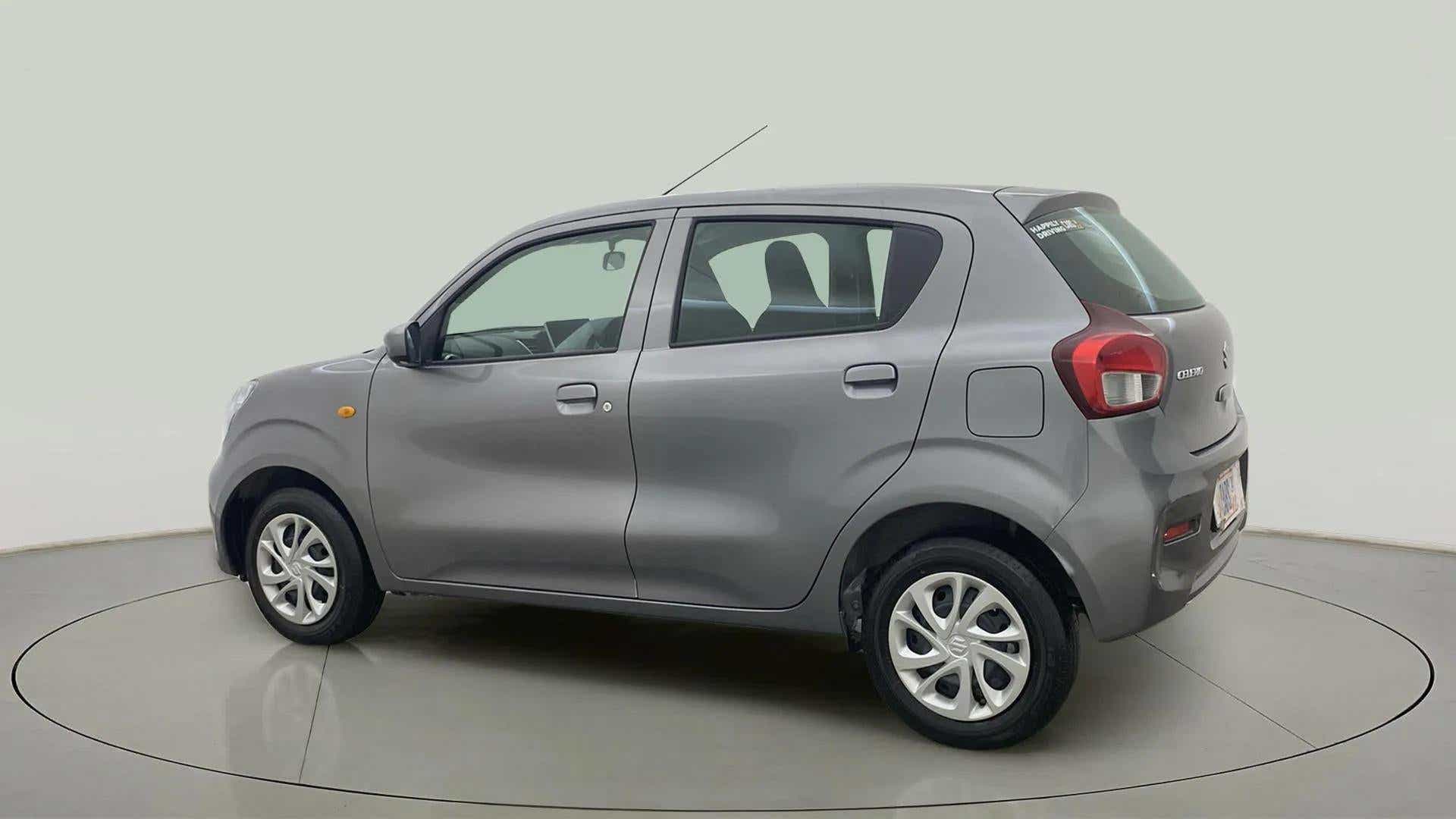 Rear three-quarter view of a Maruti Suzuki Celerio