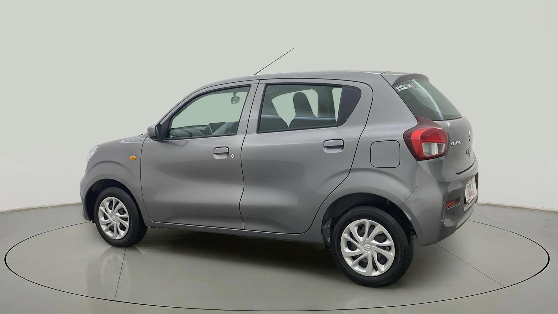 Side and rear three-quarter view of a Maruti Suzuki Celerio