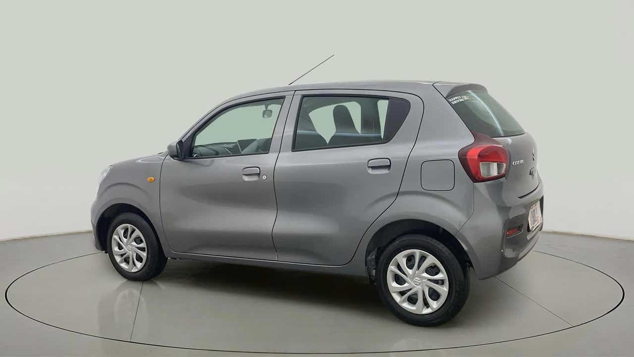 Side and rear three-quarter view of a Maruti Suzuki Celerio
