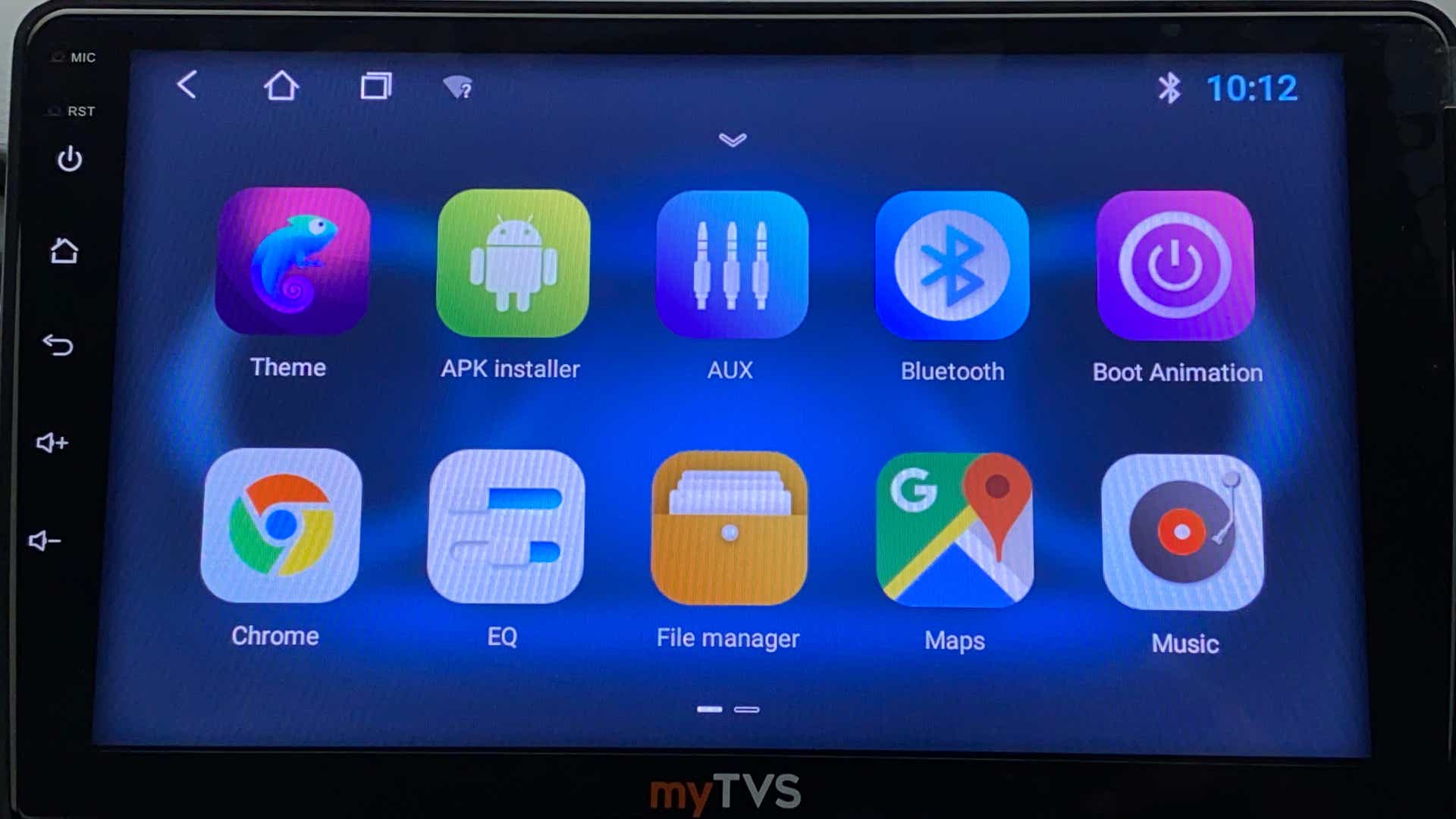 Touchscreen infotainment system interface of a Maruti Suzuki Celerio