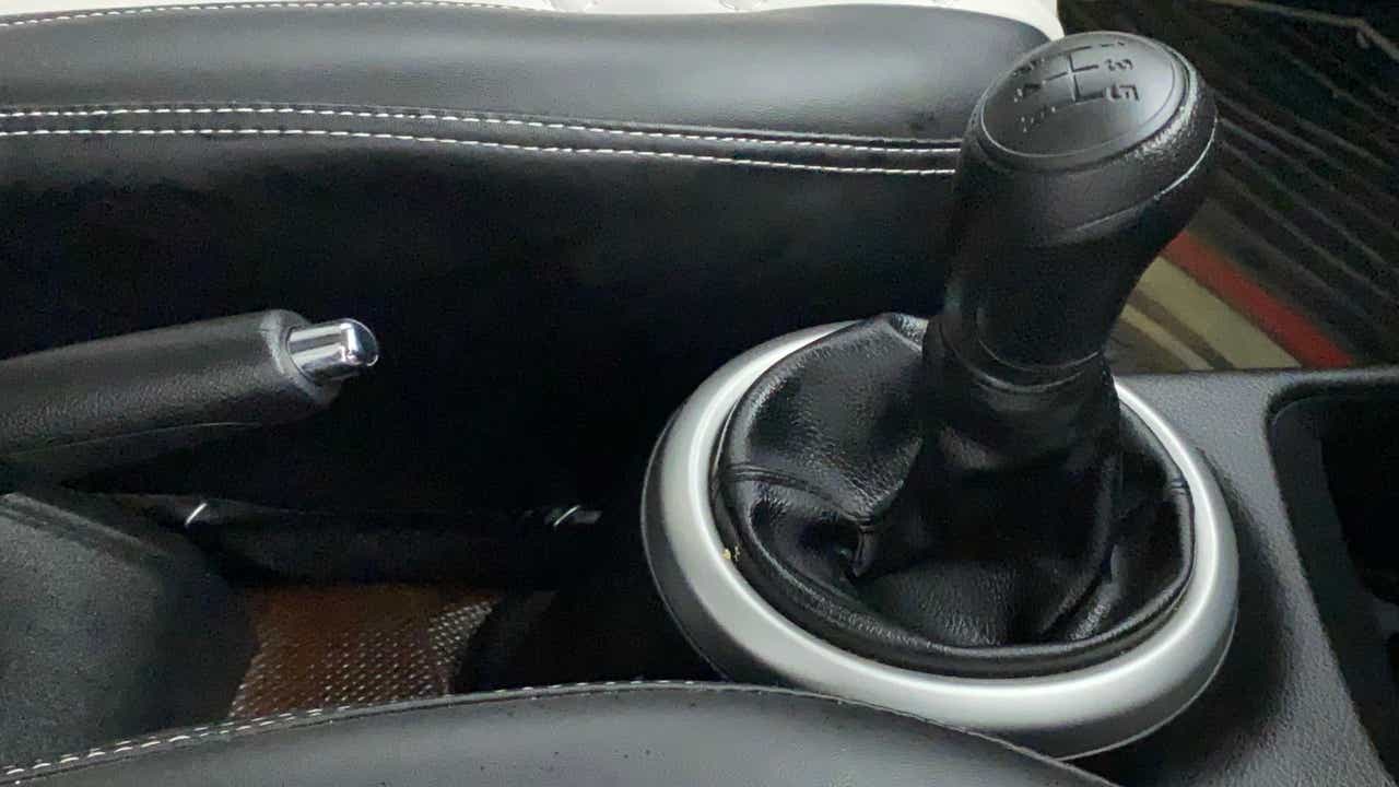 Gear shift and handbrake view of a Maruti Suzuki Celerio