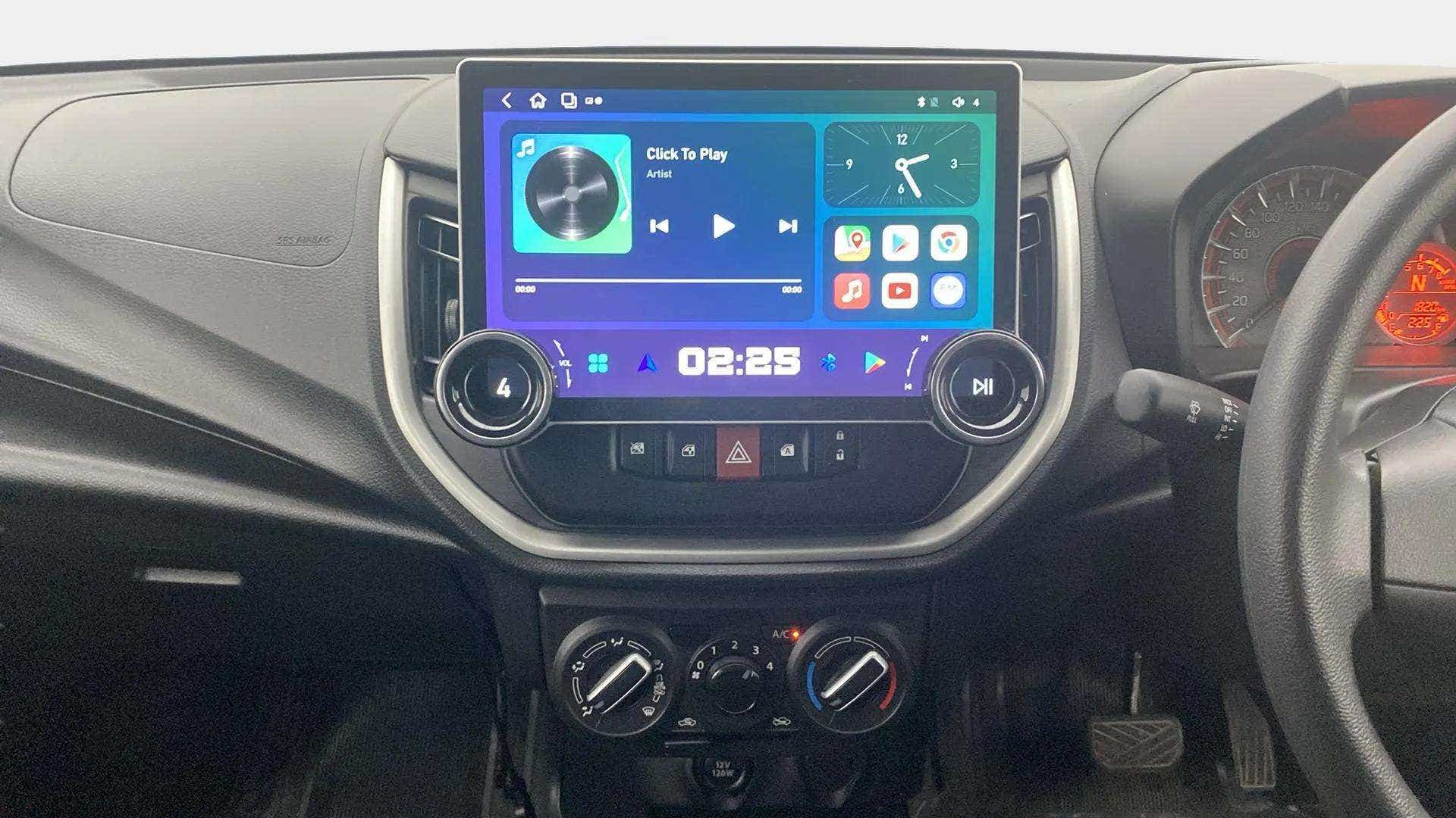 Dashboard and infotainment system of a Maruti Suzuki Celerio