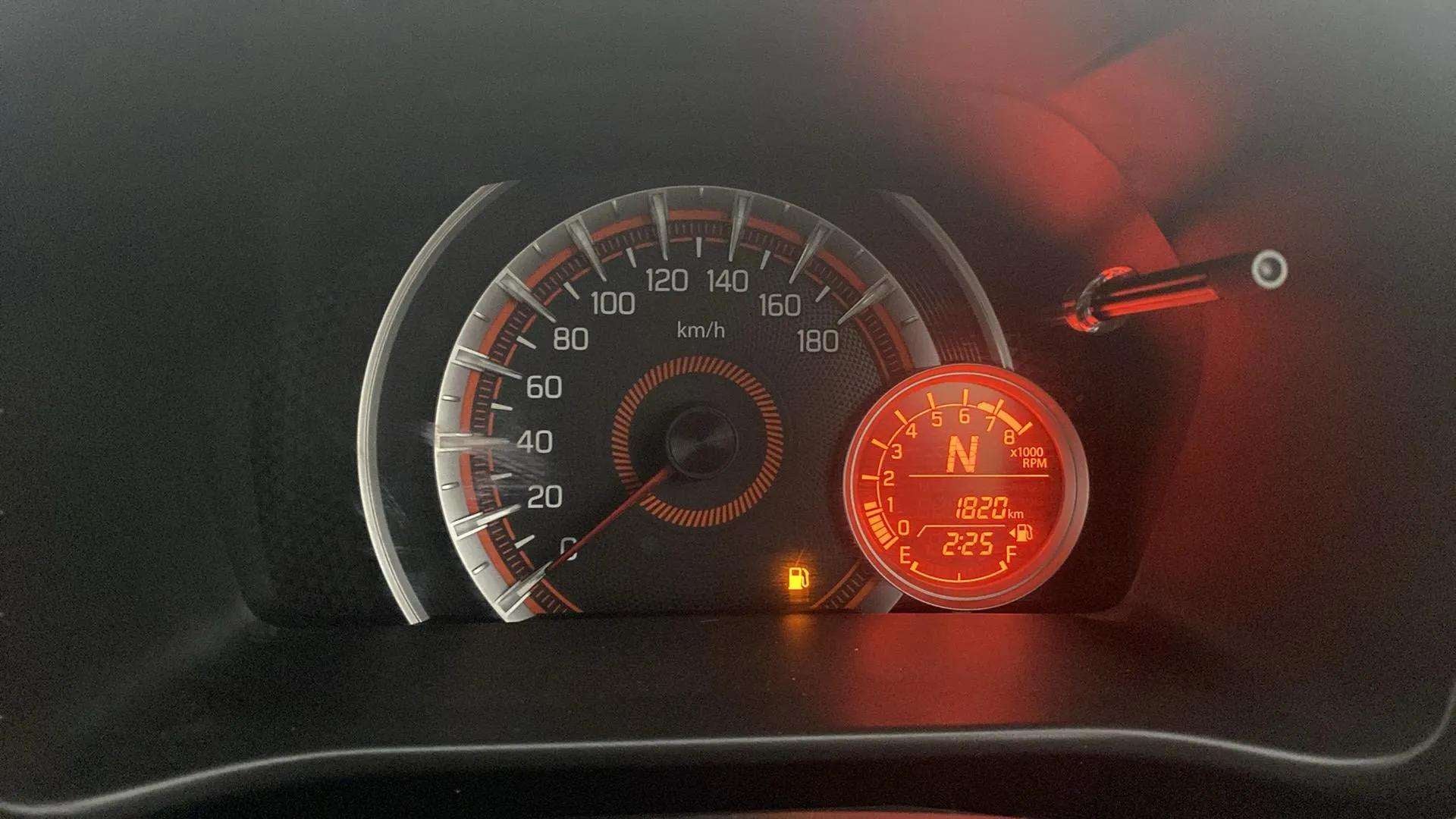 Instrument cluster of a Maruti Suzuki Celerio