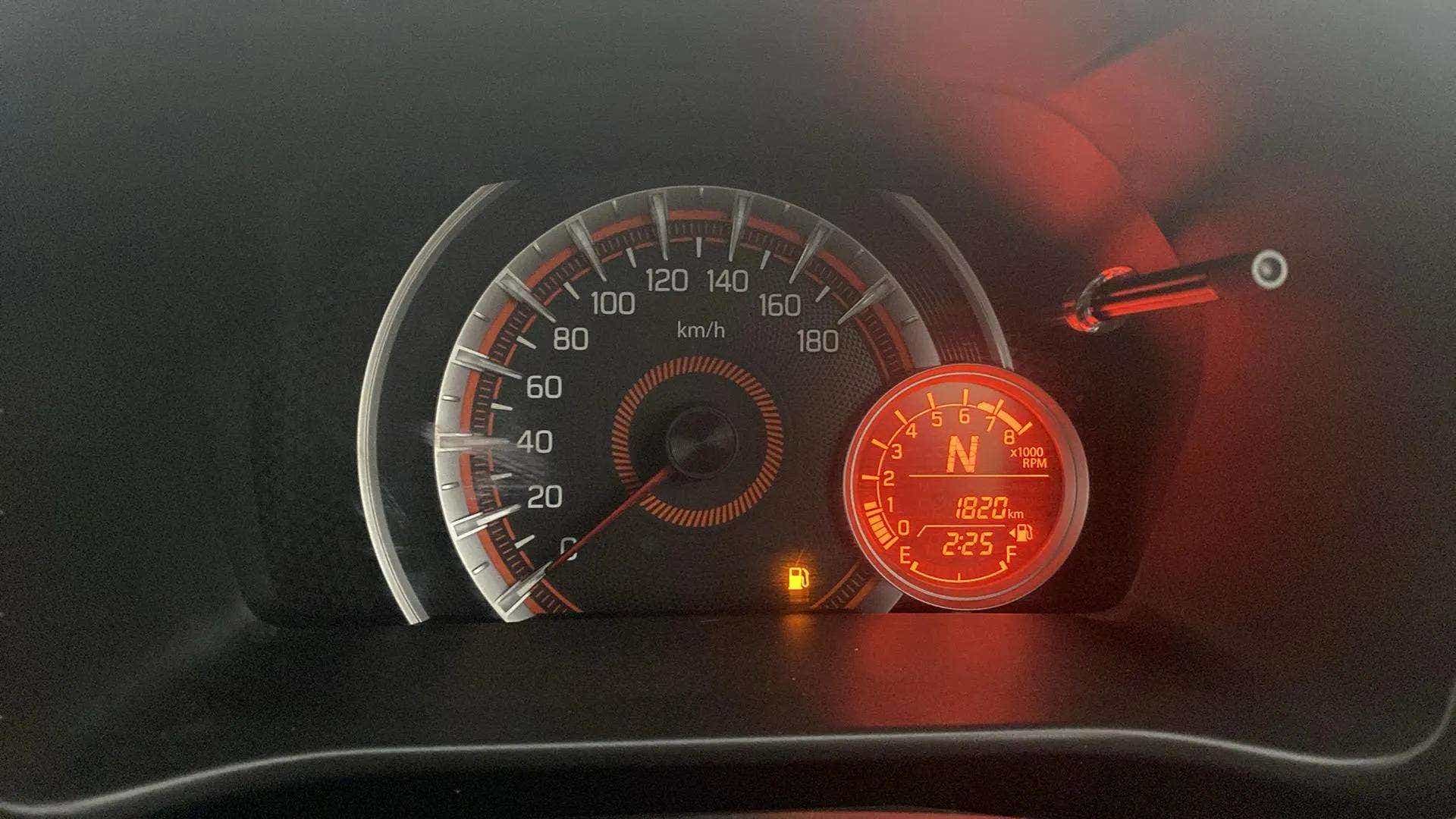 Instrument cluster of a Maruti Suzuki Celerio