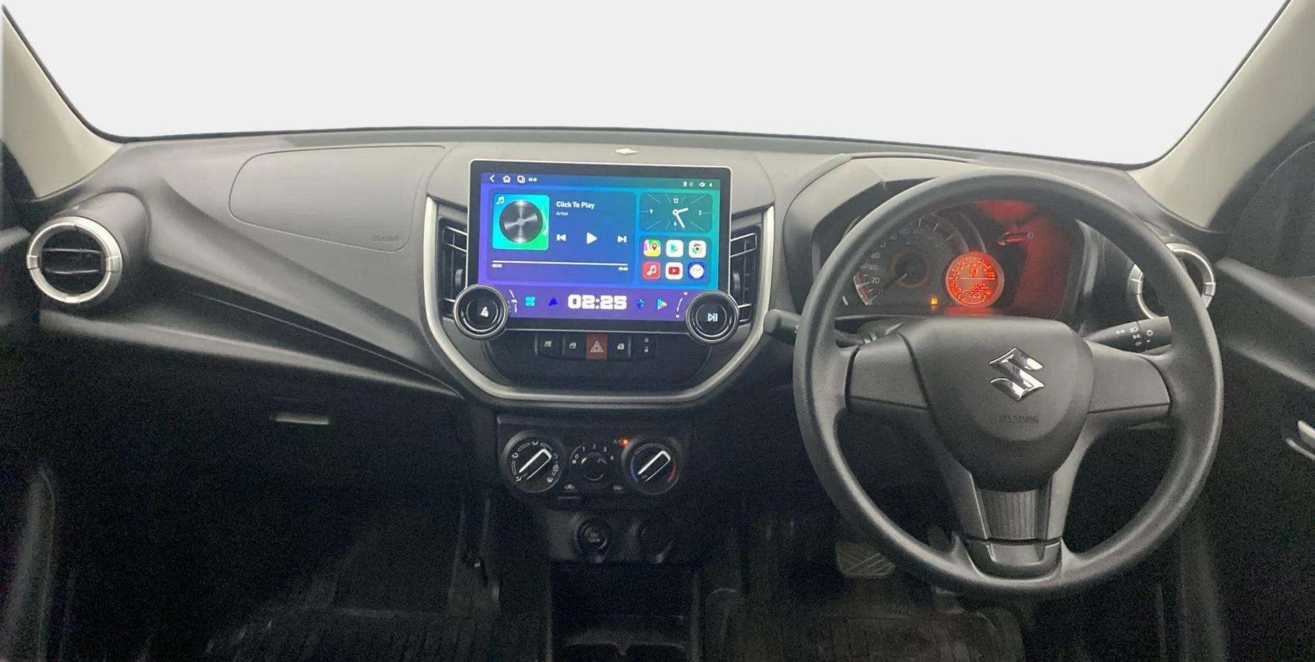 Dashboard and steering wheel of a Maruti Suzuki Celerio