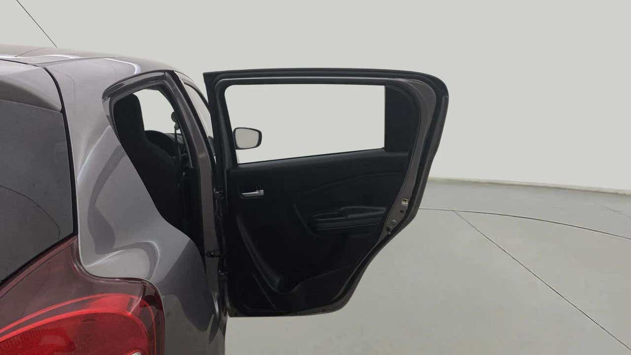 Rear left door open view of a Maruti Suzuki Celerio