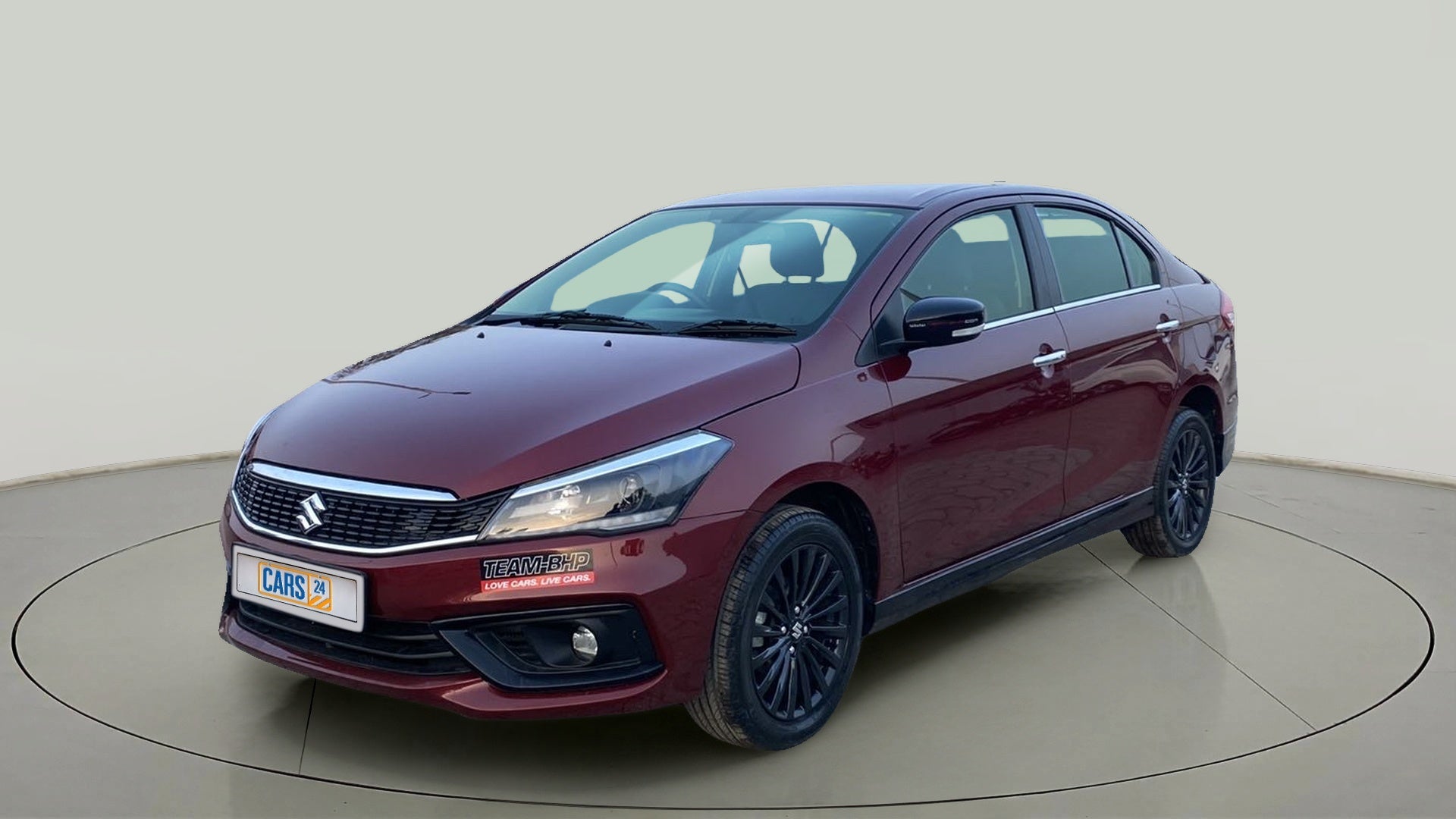 Front three-quarter view of a Maruti Suzuki Ciaz
