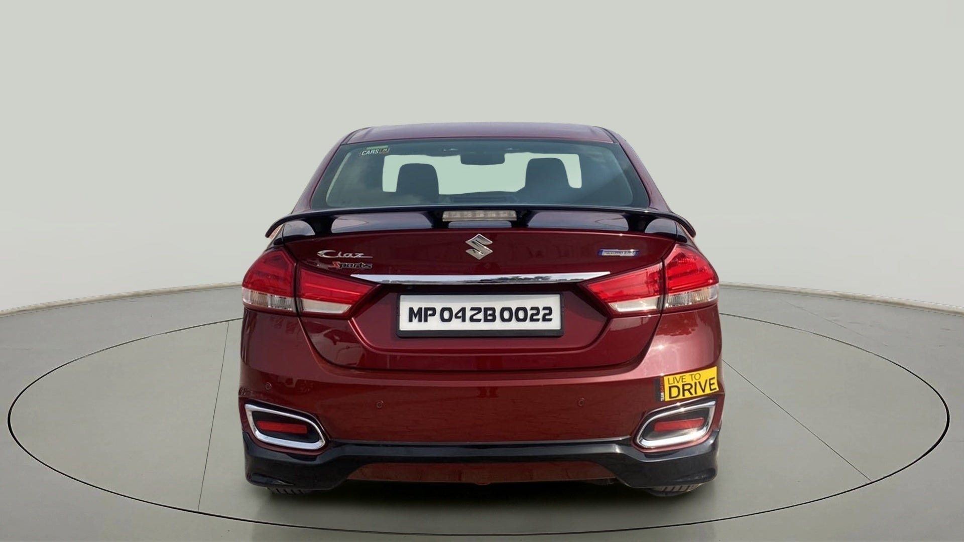 Rear view of a Maruti Suzuki Ciaz