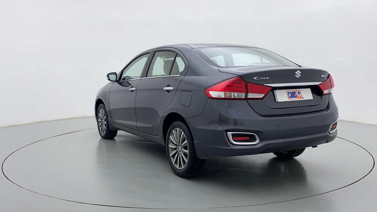 Rear three-quarter view of a Maruti Suzuki Ciaz