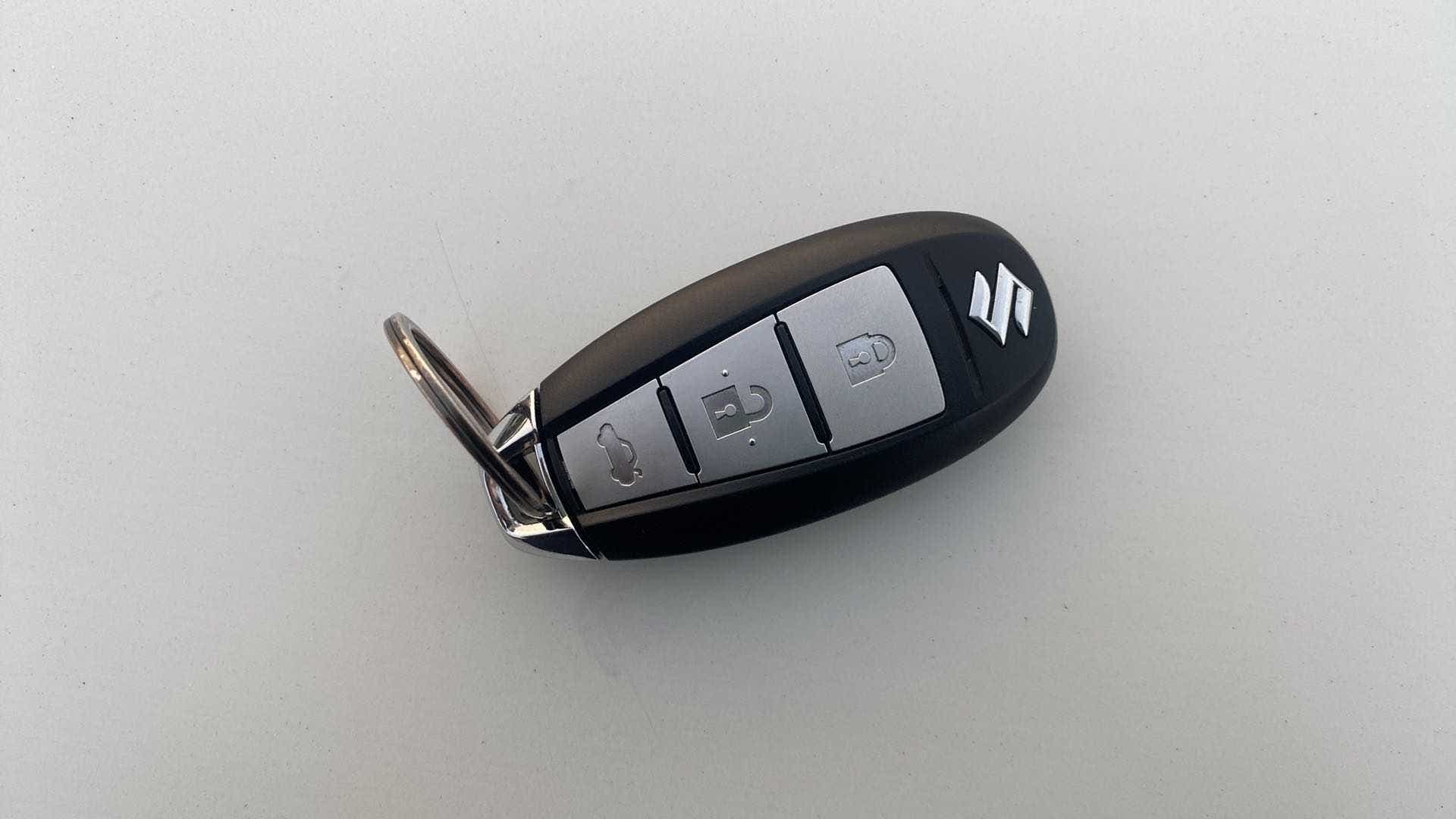 Close-up of a key fob of a Maruti Suzuki Ciaz