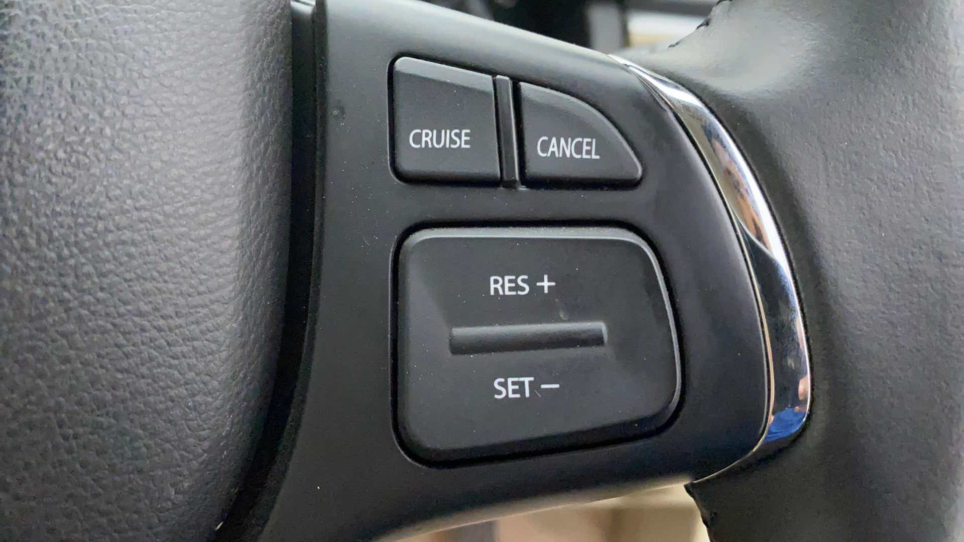Steering wheel control buttons of a Maruti Suzuki Ciaz