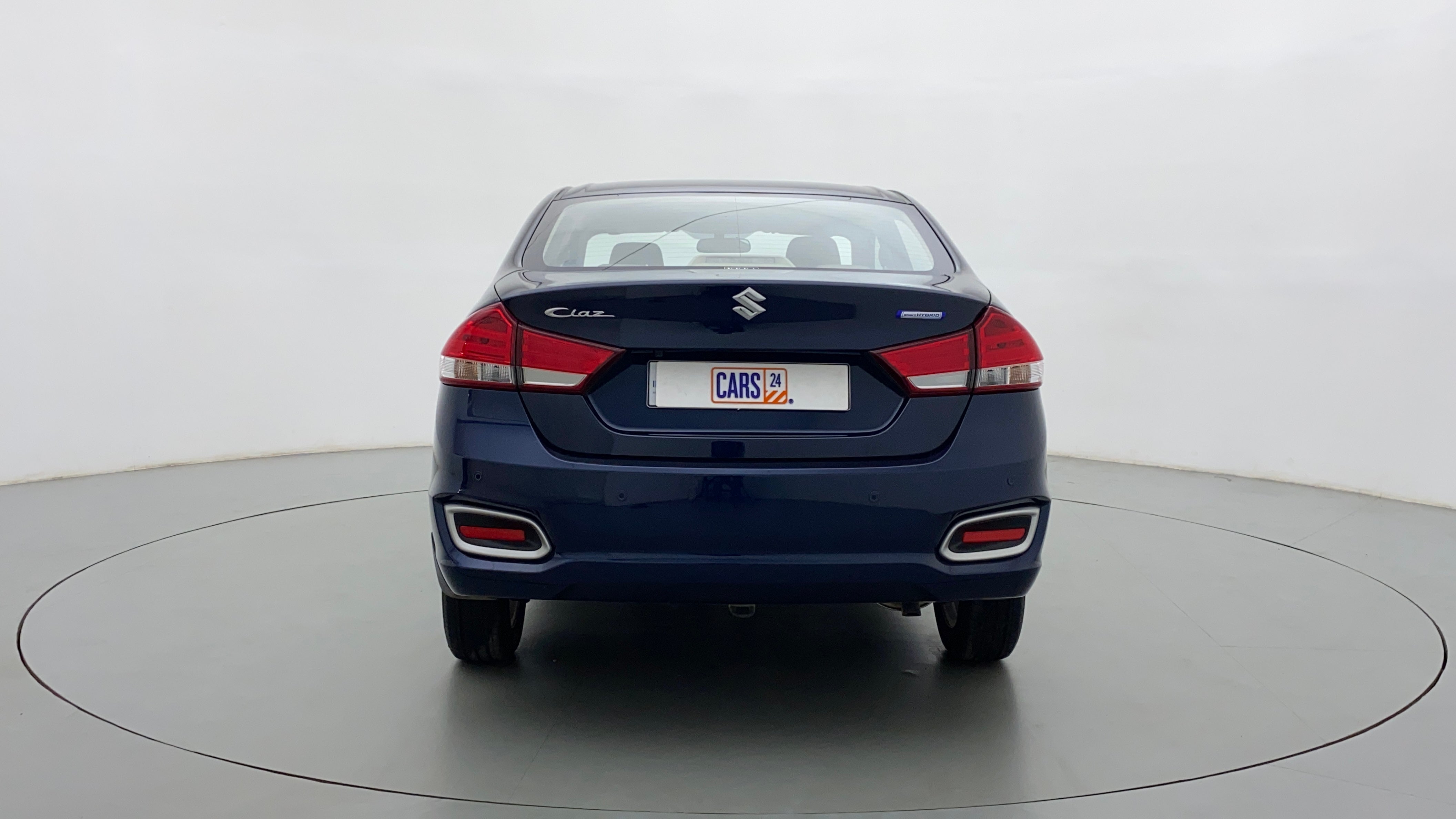 Rear view of a Nexa Blue Maruti Suzuki Ciaz