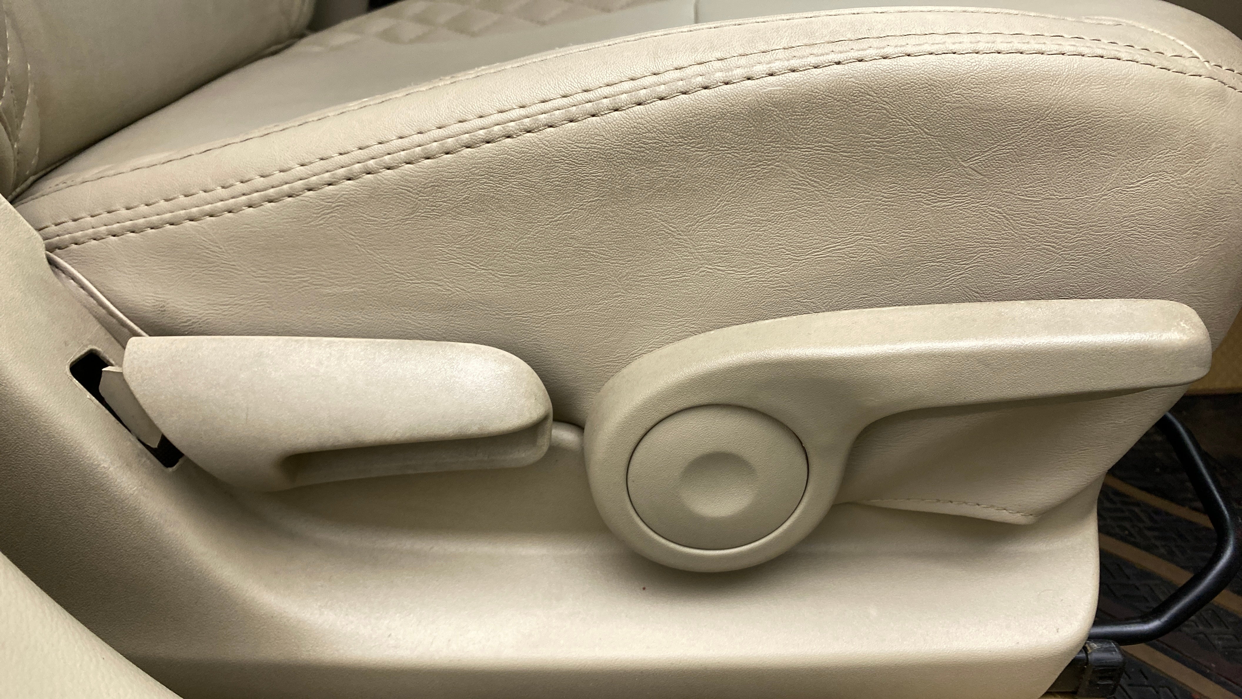 Close-up of the seat adjustment controls of a Maruti Suzuki Ciaz