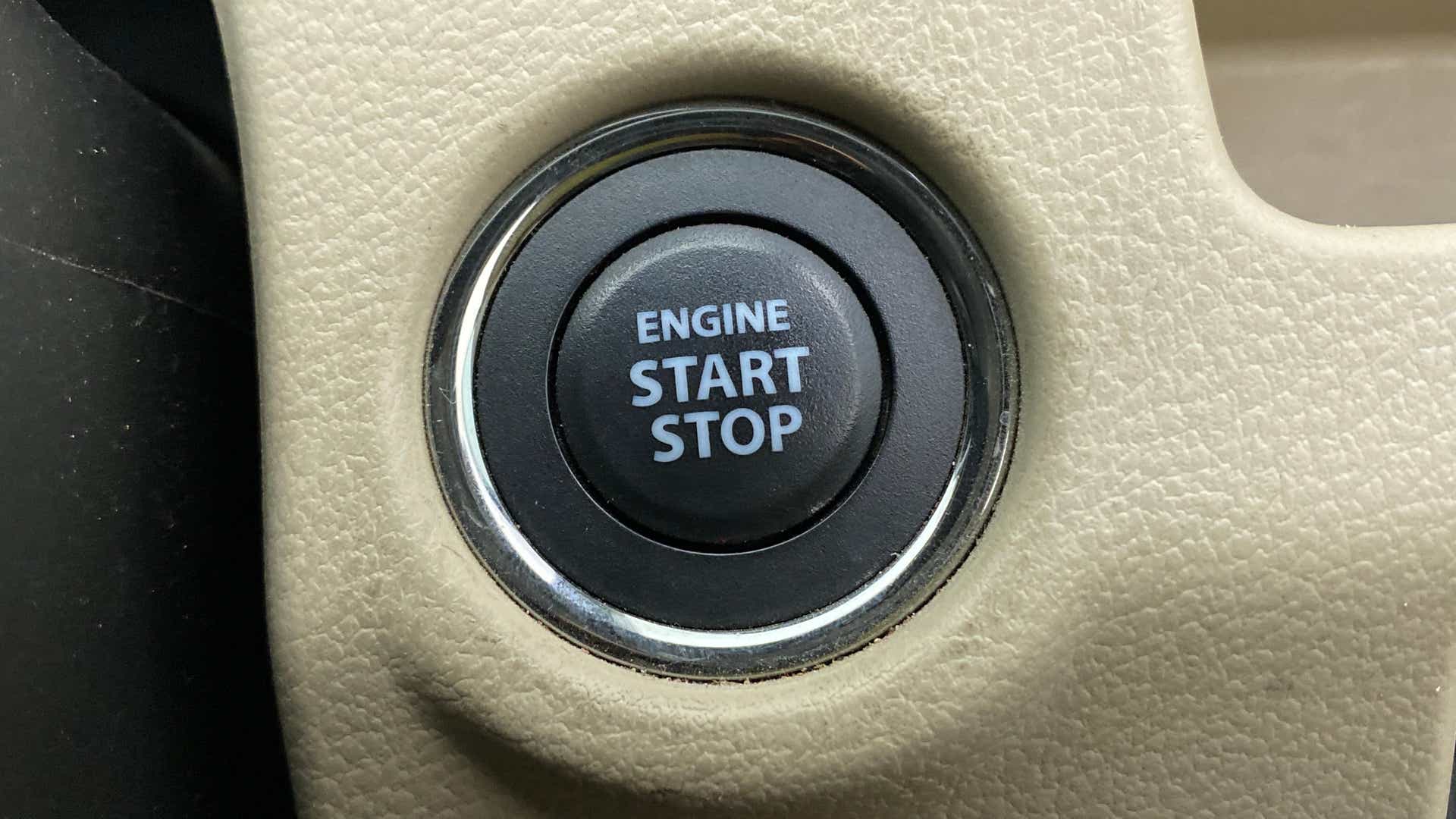 Engine start stop button of a Maruti Suzuki Ciaz