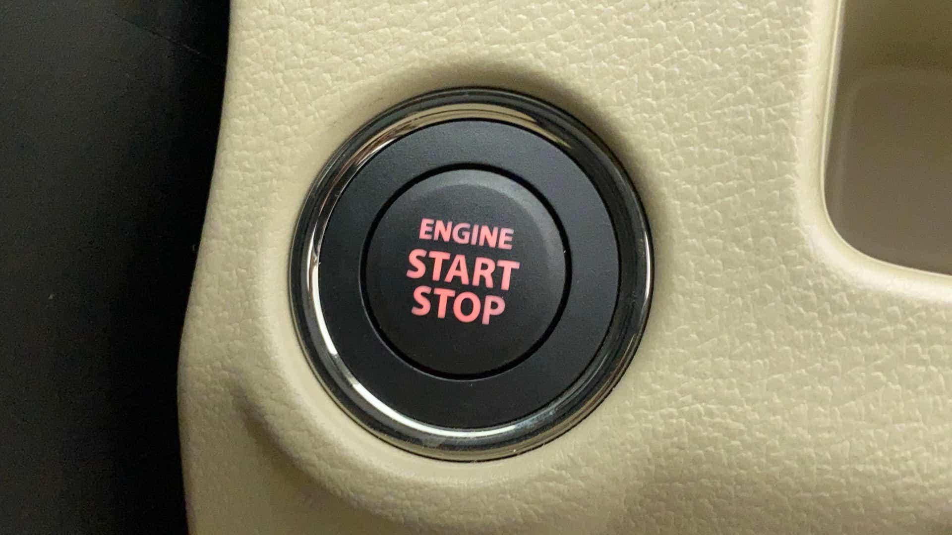 Engine start stop button of a Maruti Suzuki Ciaz