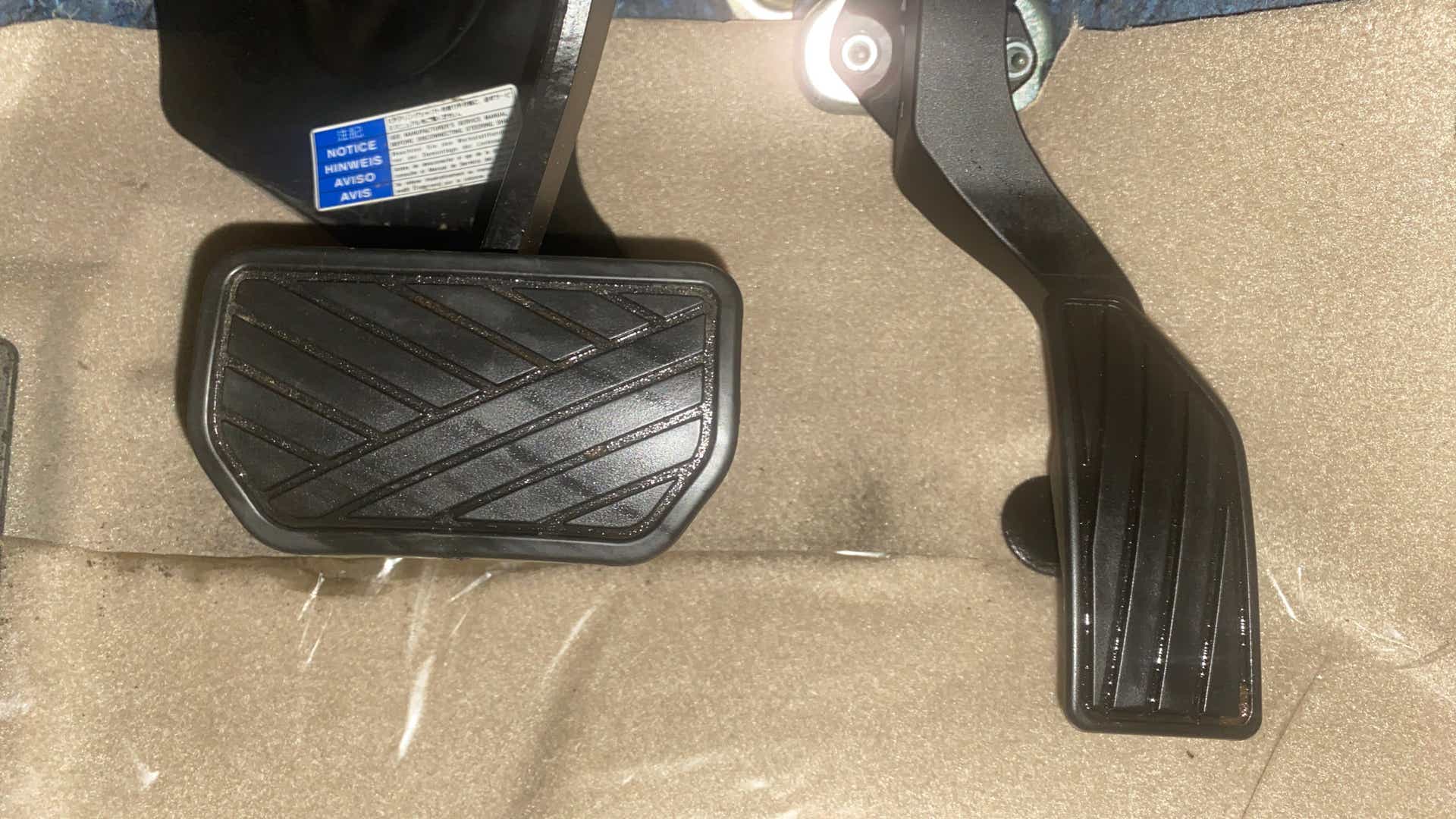 Pedal area of a Maruti Suzuki Ciaz