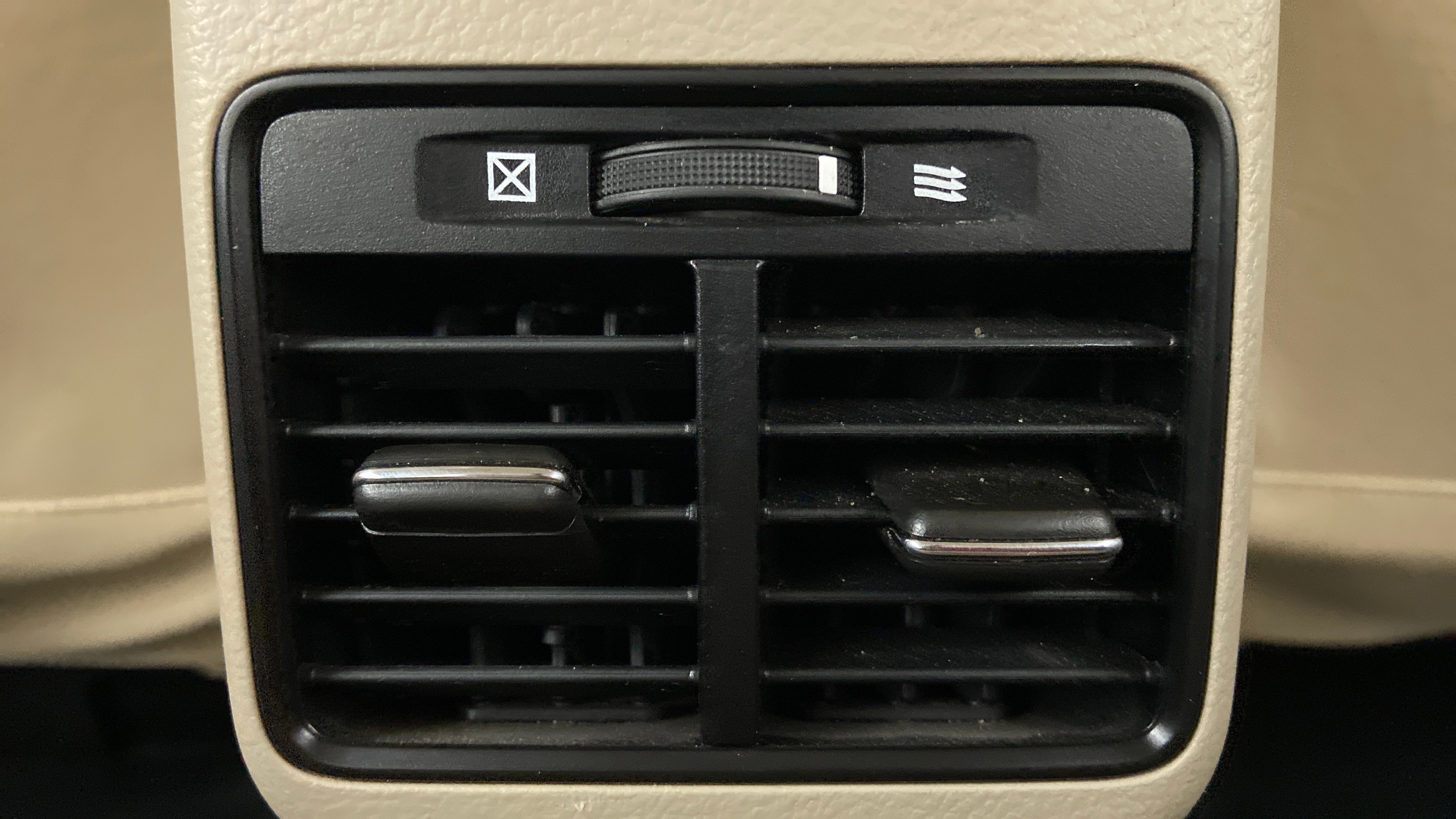 Close-up of the air conditioning vent of a Maruti Suzuki Ciaz