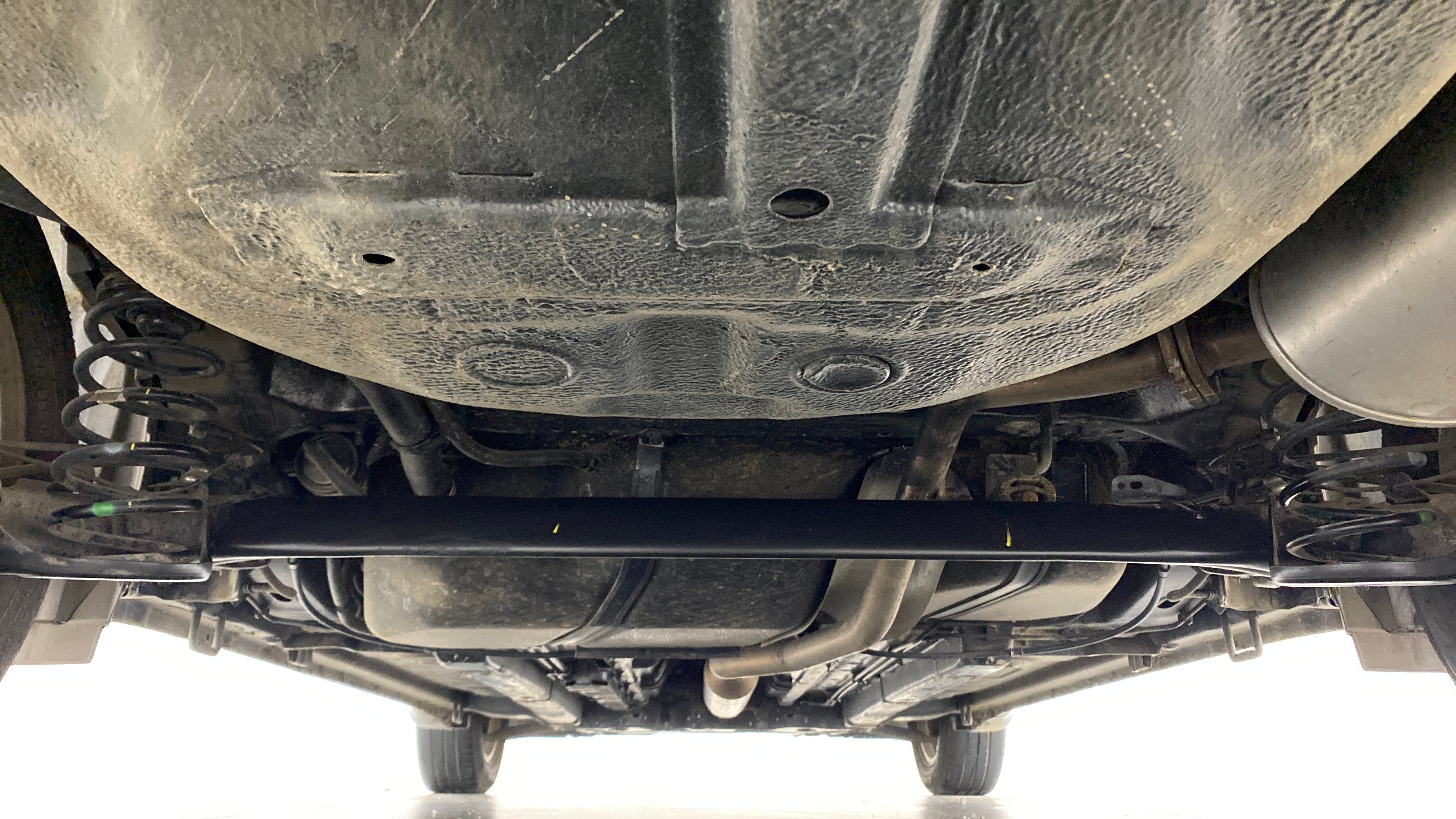 Undercarriage view of a Maruti Suzuki Ciaz