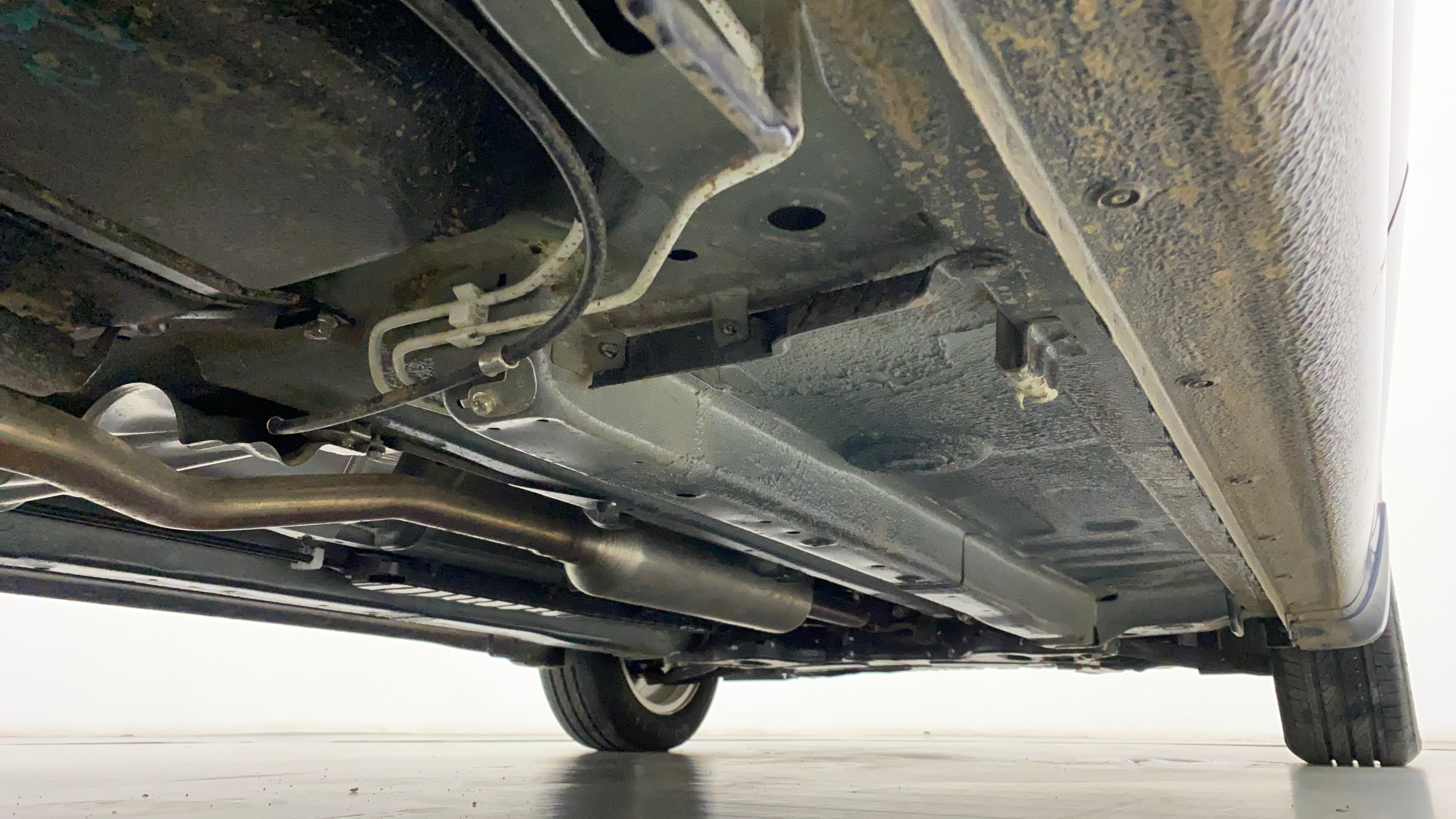 Undercarriage view of a Maruti Suzuki Ciaz