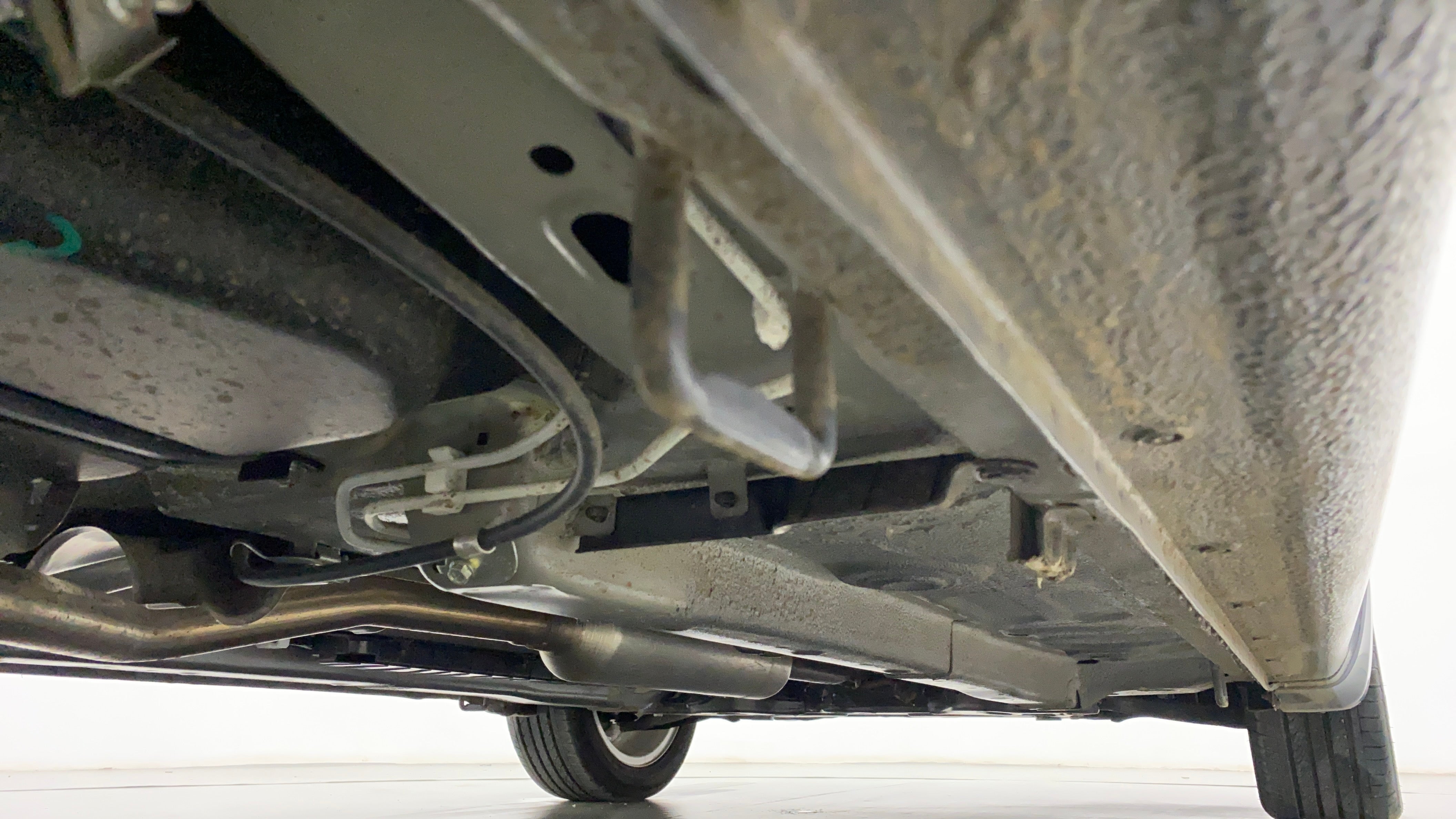 Undercarriage view of a Maruti Suzuki Ciaz