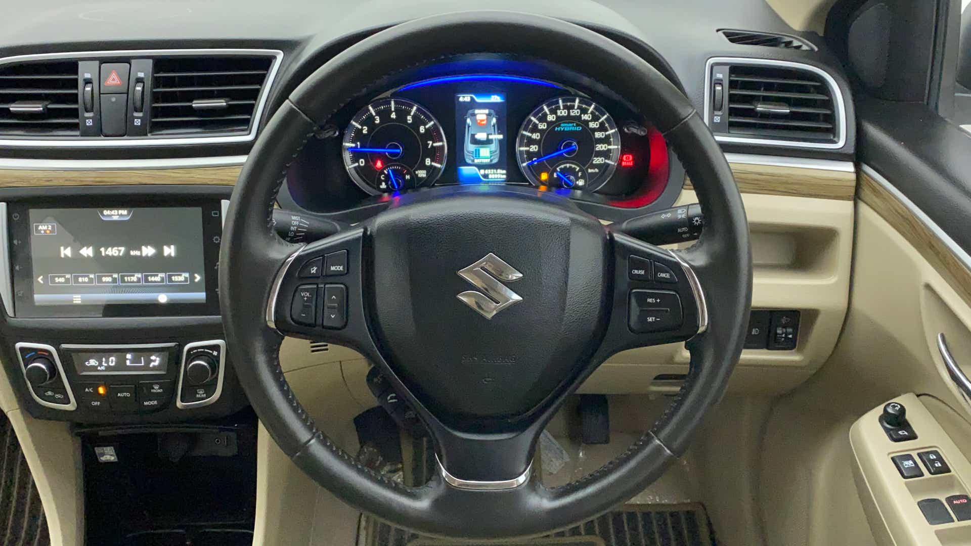 Interior dashboard view of a Maruti Suzuki Ciaz
