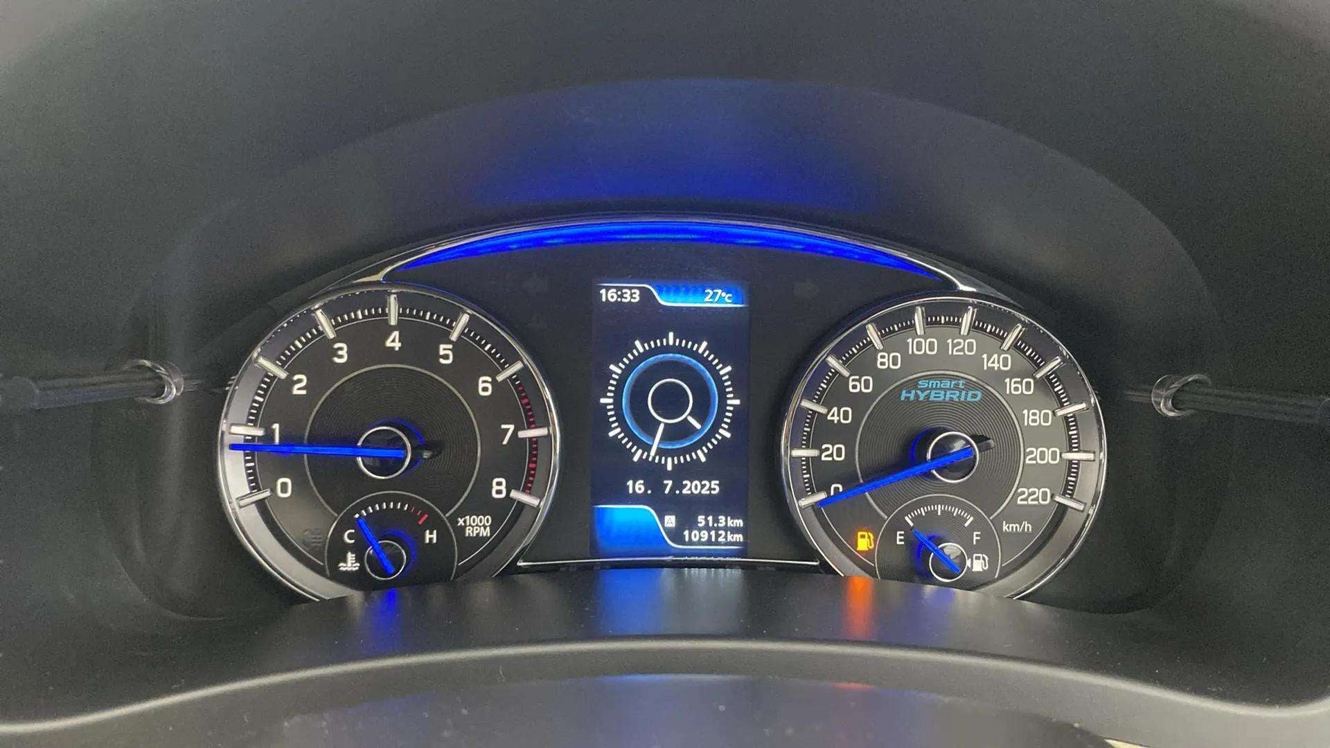 Instrument cluster of a Maruti Suzuki Ciaz