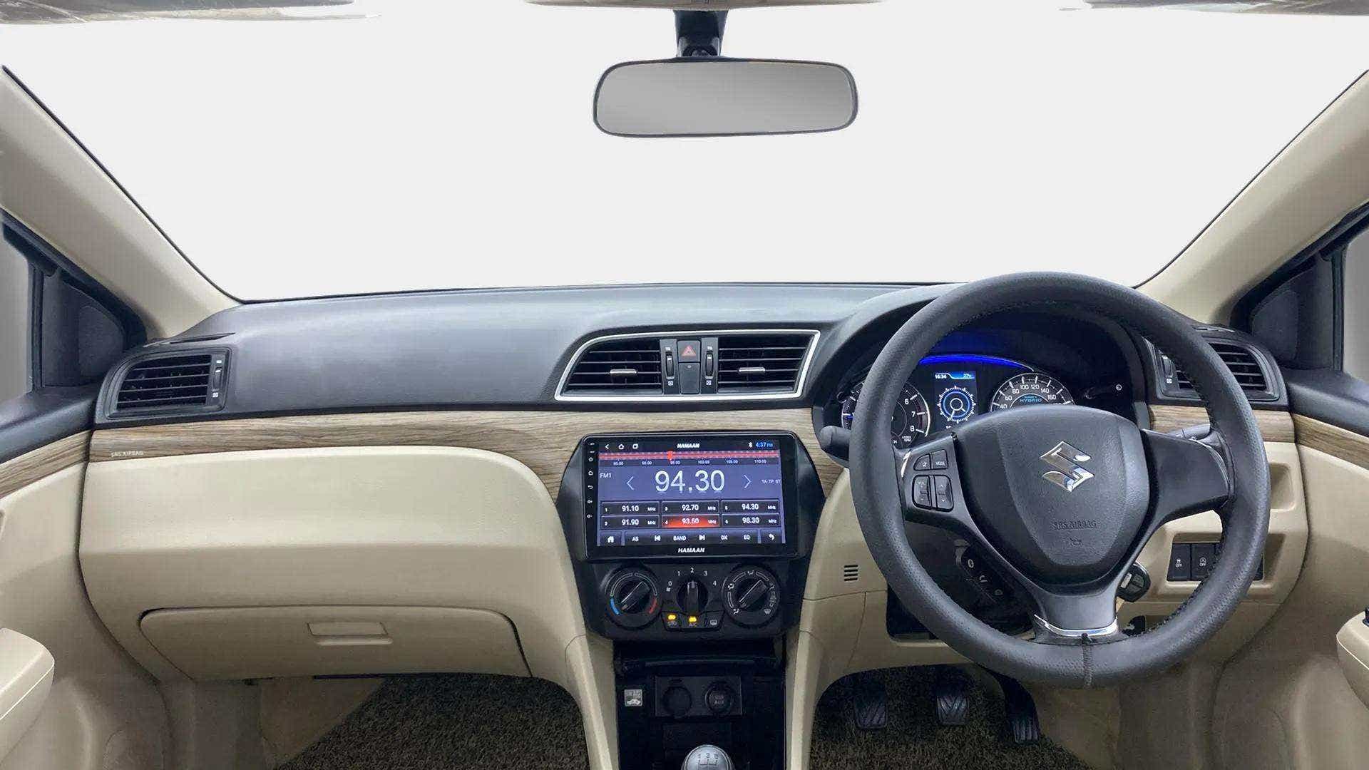 Interior dashboard view of a Maruti Suzuki Ciaz