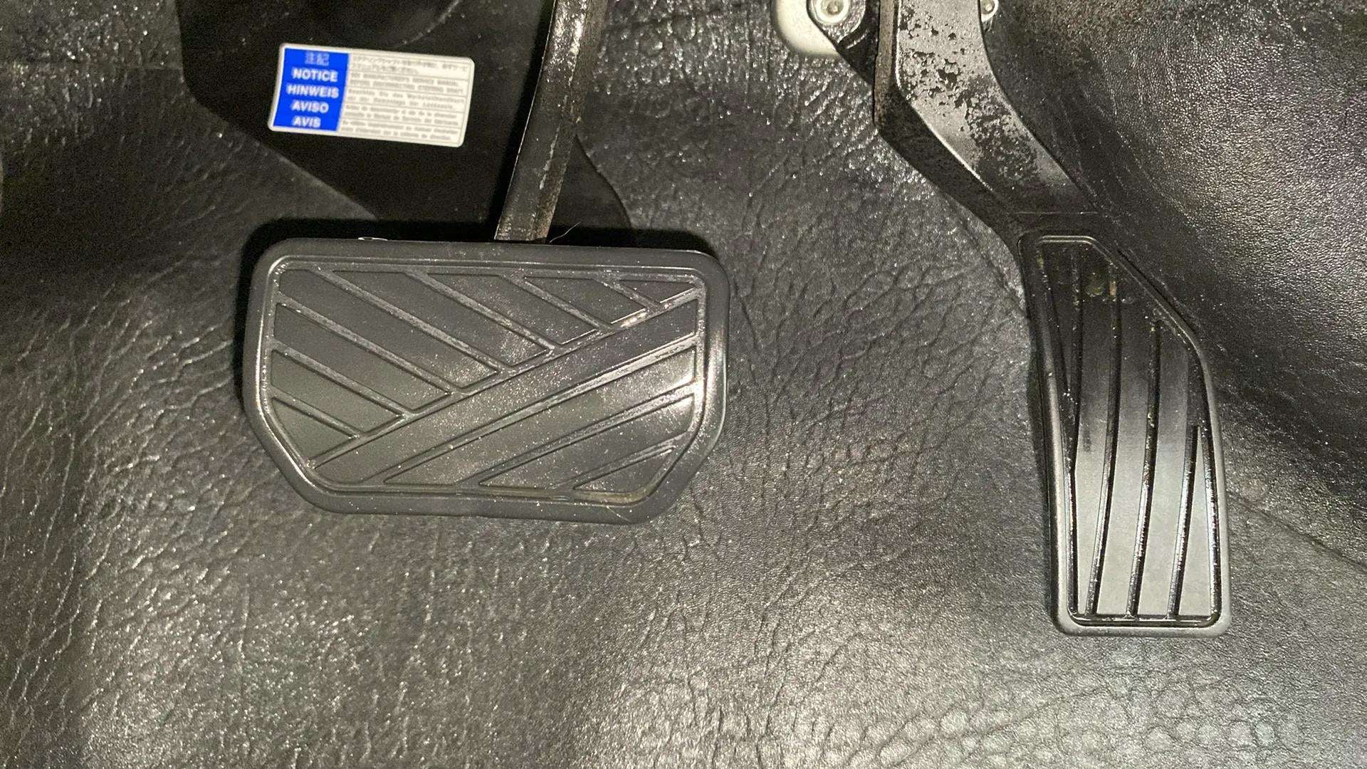 Close-up of pedals in a Maruti Suzuki Ciaz