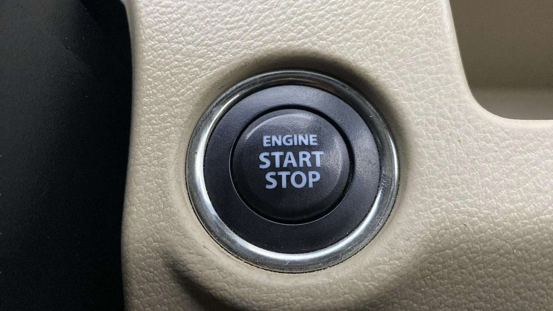 Engine start stop button of a Maruti Suzuki Ciaz