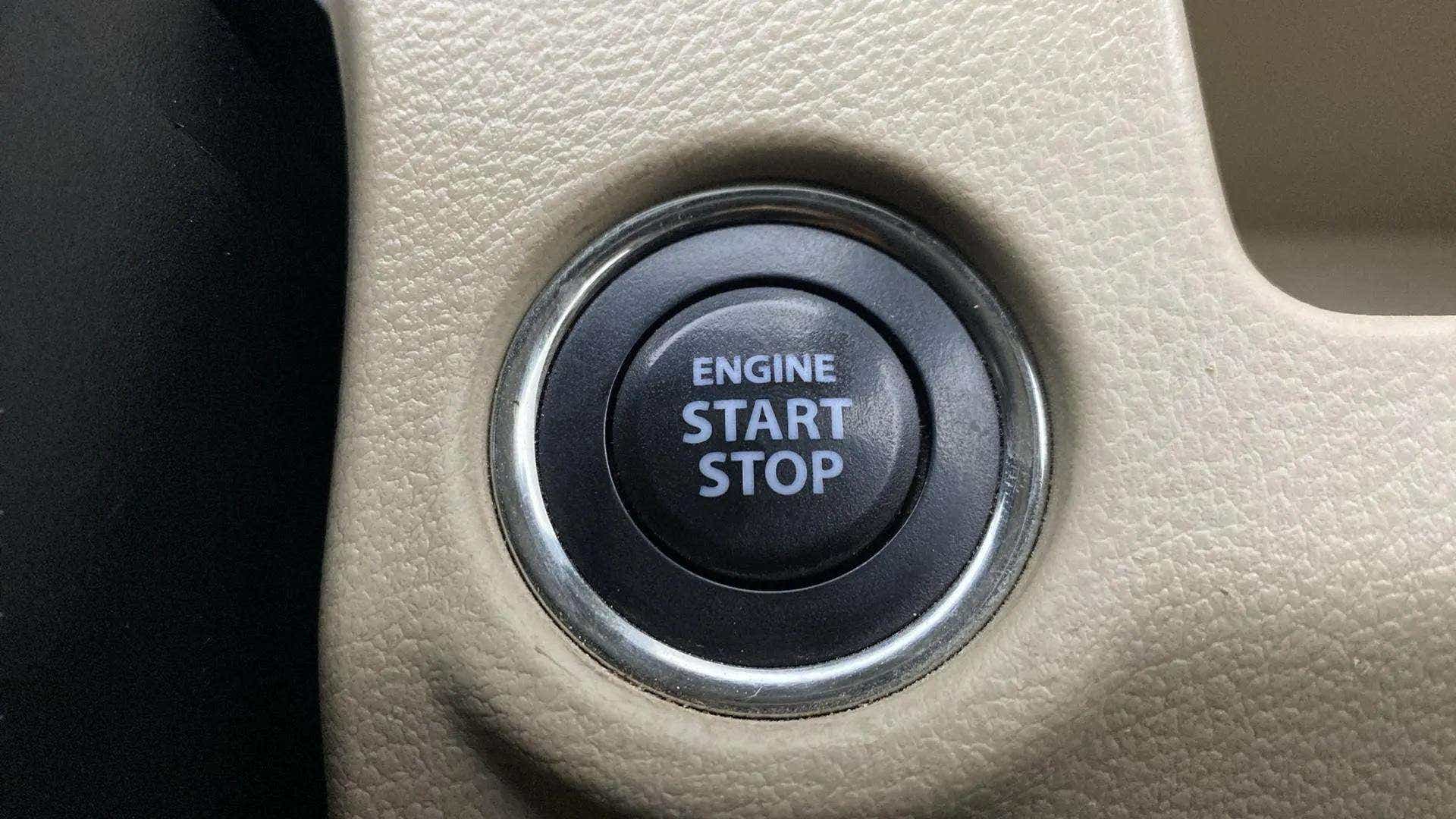 Engine start stop button of a Maruti Suzuki Ciaz