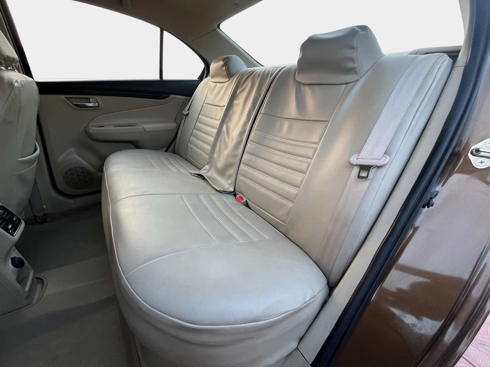 Rear seat view of a Maruti Suzuki Ciaz